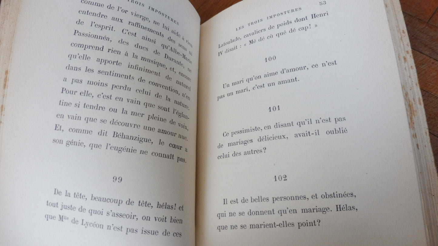 Les Trois impostures (P.-J. Toulet) 1925 EO