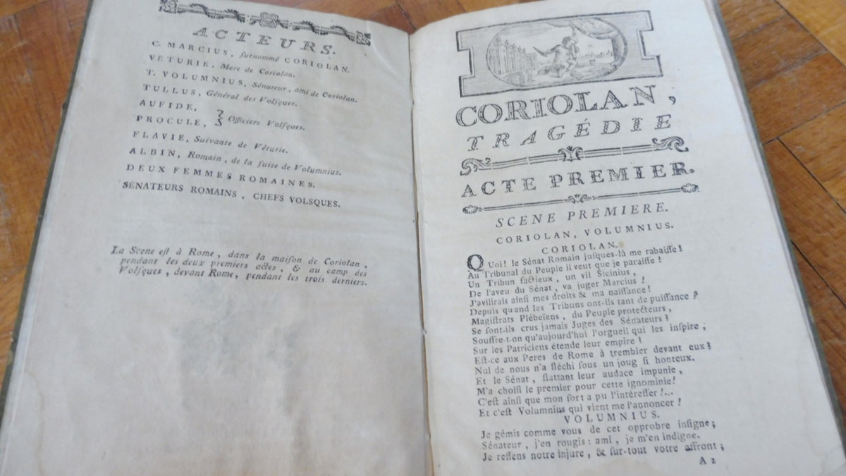 Coriolan, tragédie en cinq actes (De La Harpe) 1784