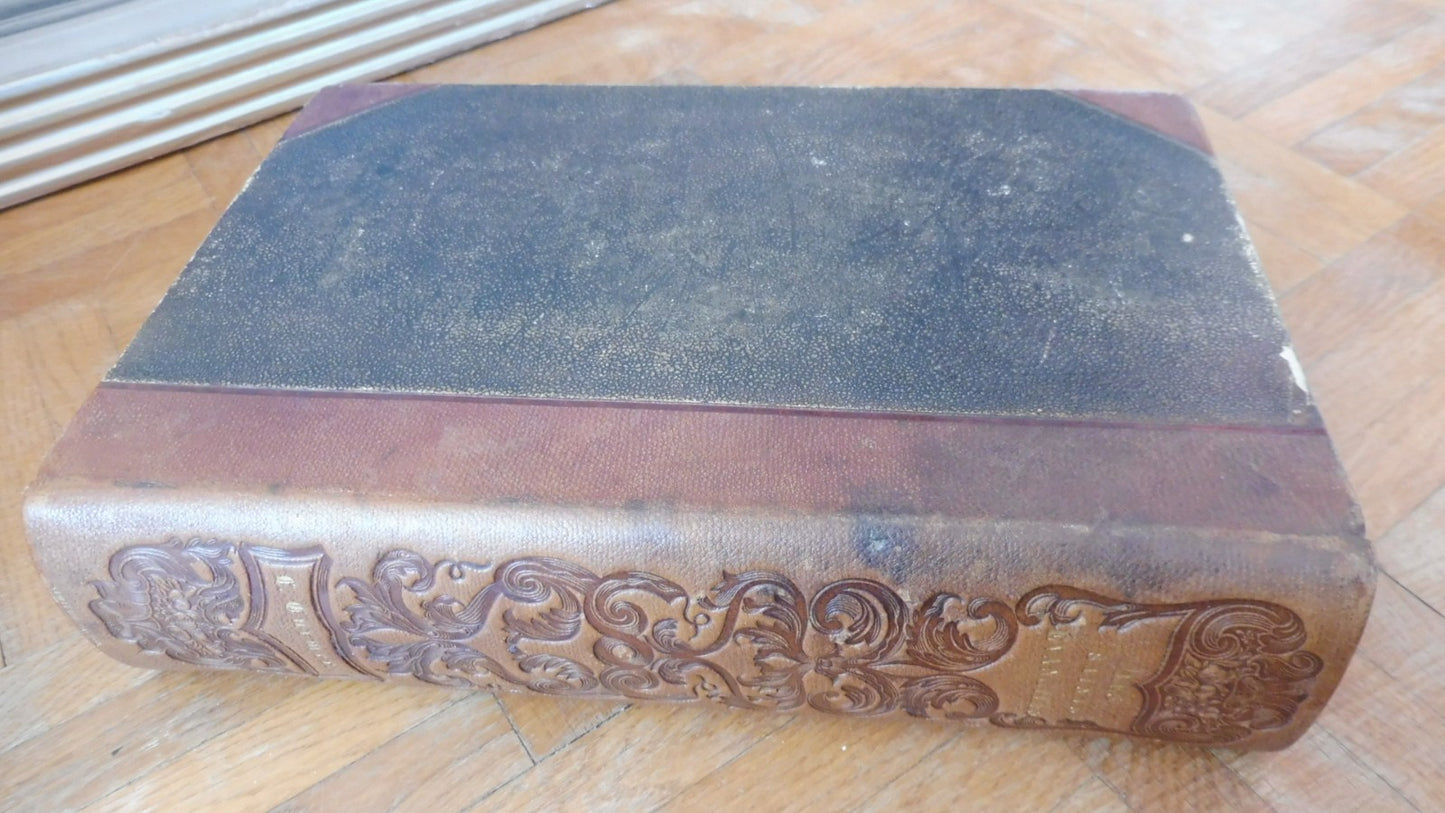 Les Saints Evangiles 1836 2 t. en 1 vol. COMPLET illus. Johannot RELIURE SIMIER