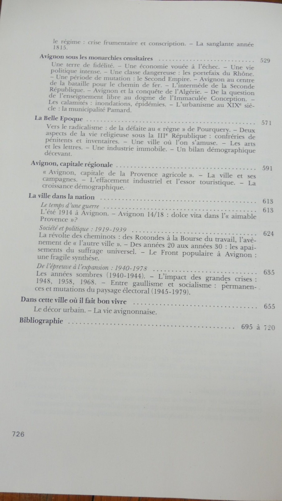 Histoire d'Avignon (Gagnière, Granier & alii) 1980
