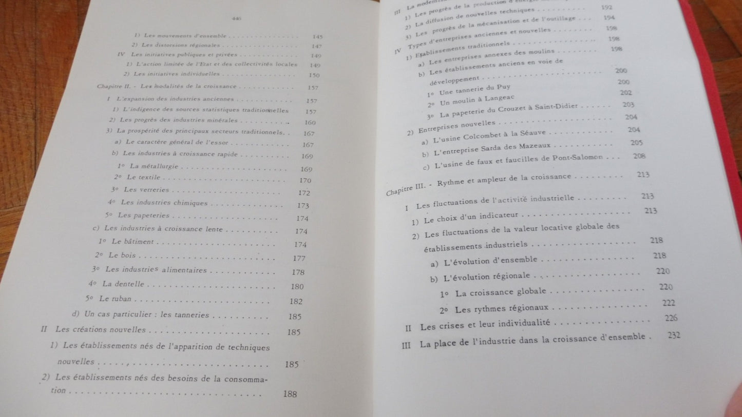 L'Industrie en Haute-Loire de la fin de la monarchie de Juillet (J. Merley) 1972