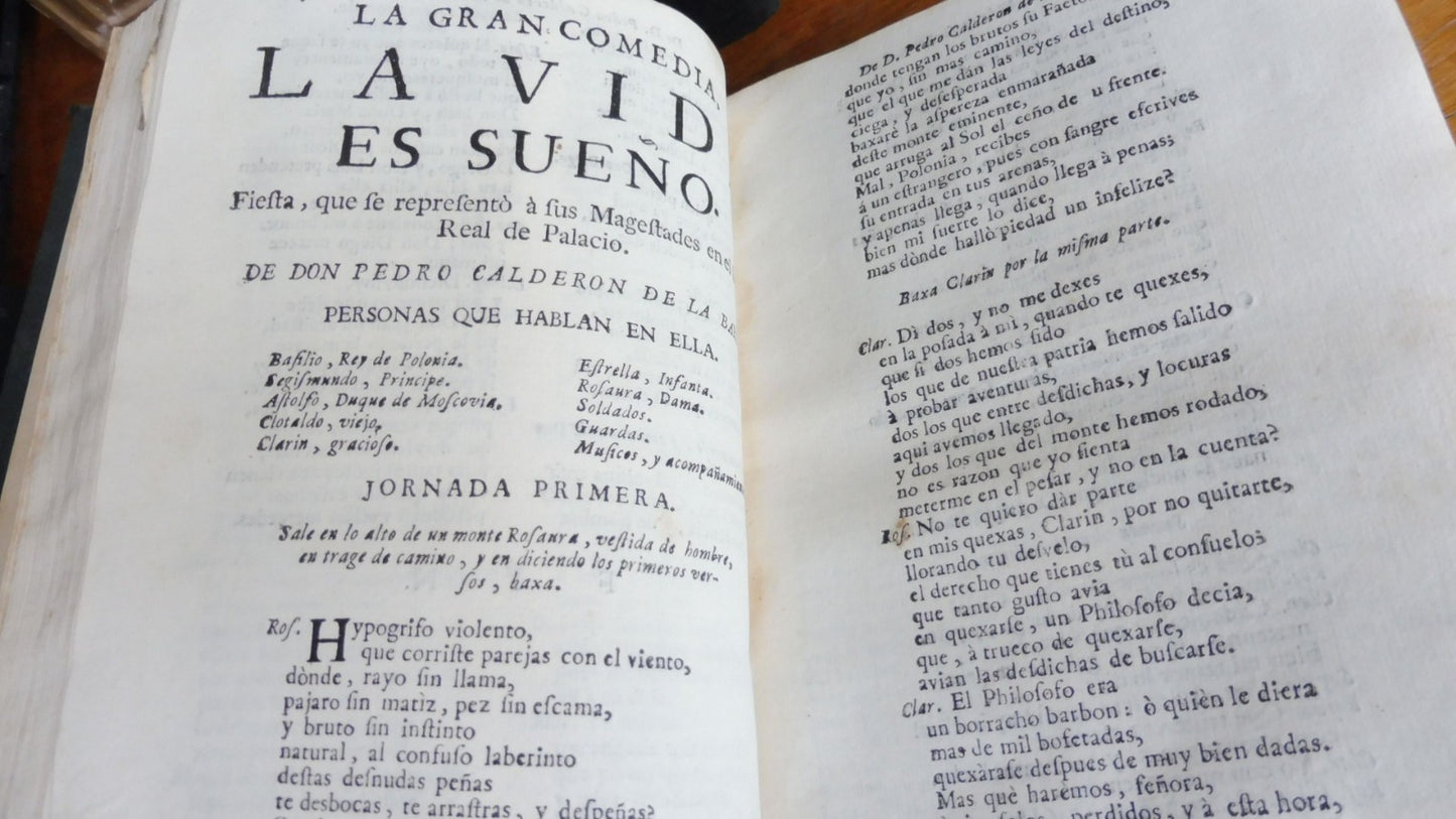 Comedias del celebre poeta don P. Calderon de la Barca 1760 11 vol. en 10 t.
