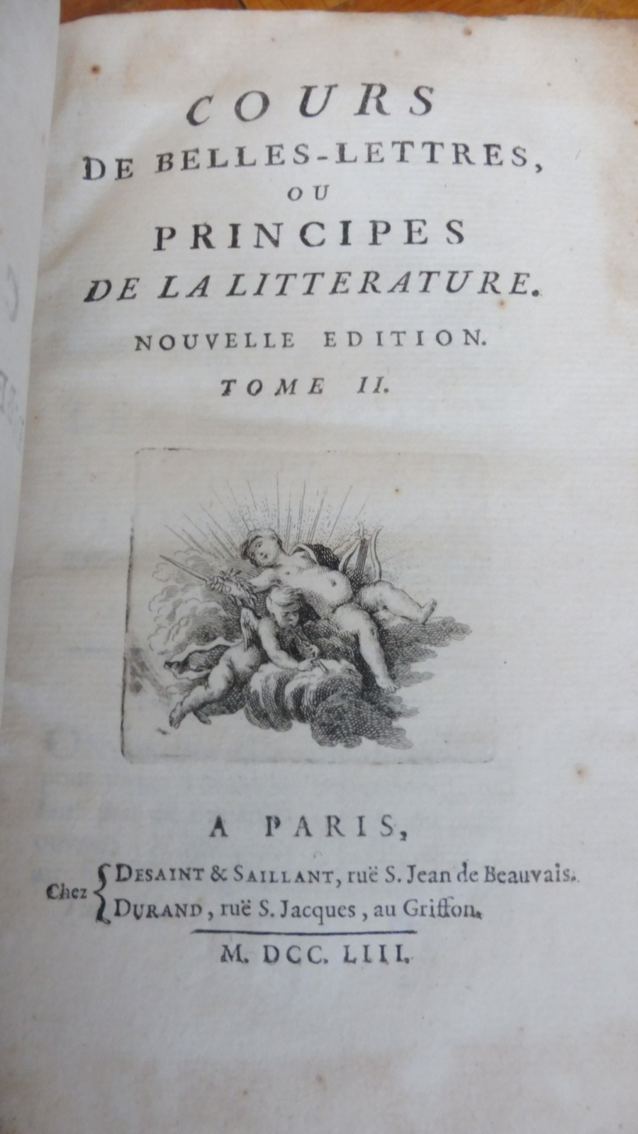 Cours de belles-lettres ou principes de la littérature (Ch. Batteux) 1753 4/4