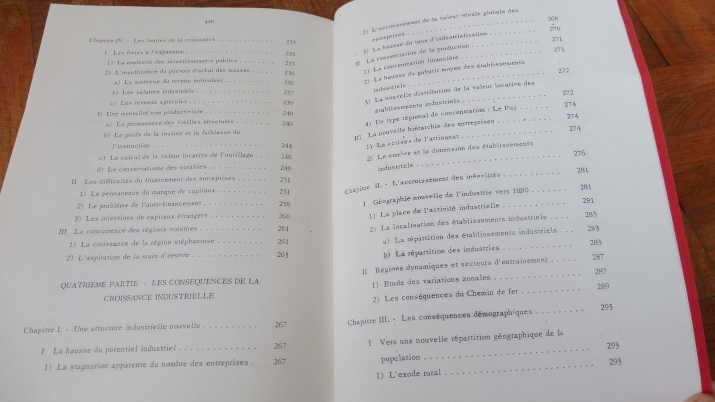 L'Industrie en Haute-Loire de la fin de la monarchie de Juillet (J. Merley) 1972