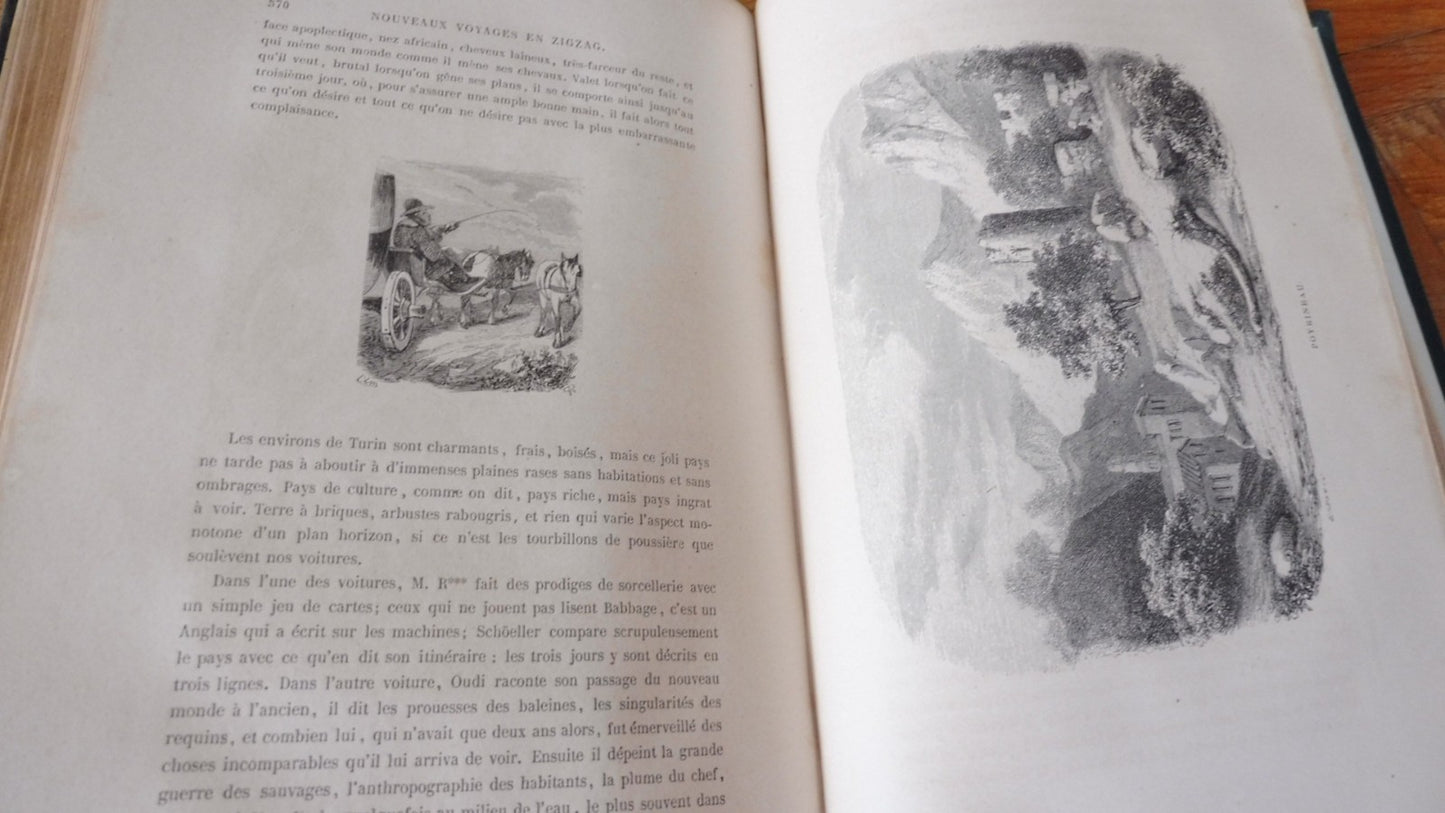 Nouveaux voyages en zigzag (Töpffer) 1864 illus. Calame, Girardet...