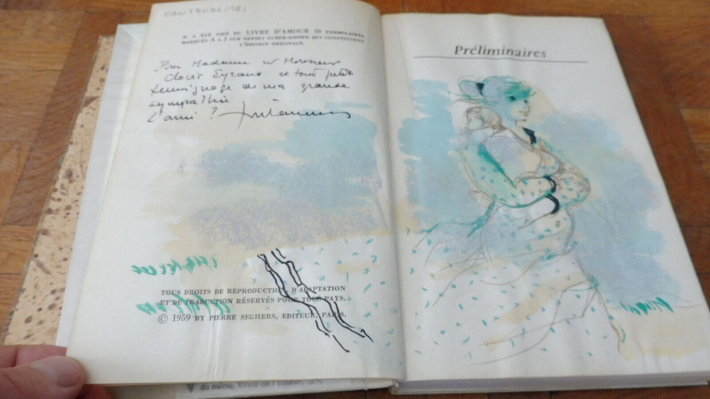 Livre d'amour (Ch. Vildrac) 1959 ENVOI+illus. originale & lettre de Fontanarosa