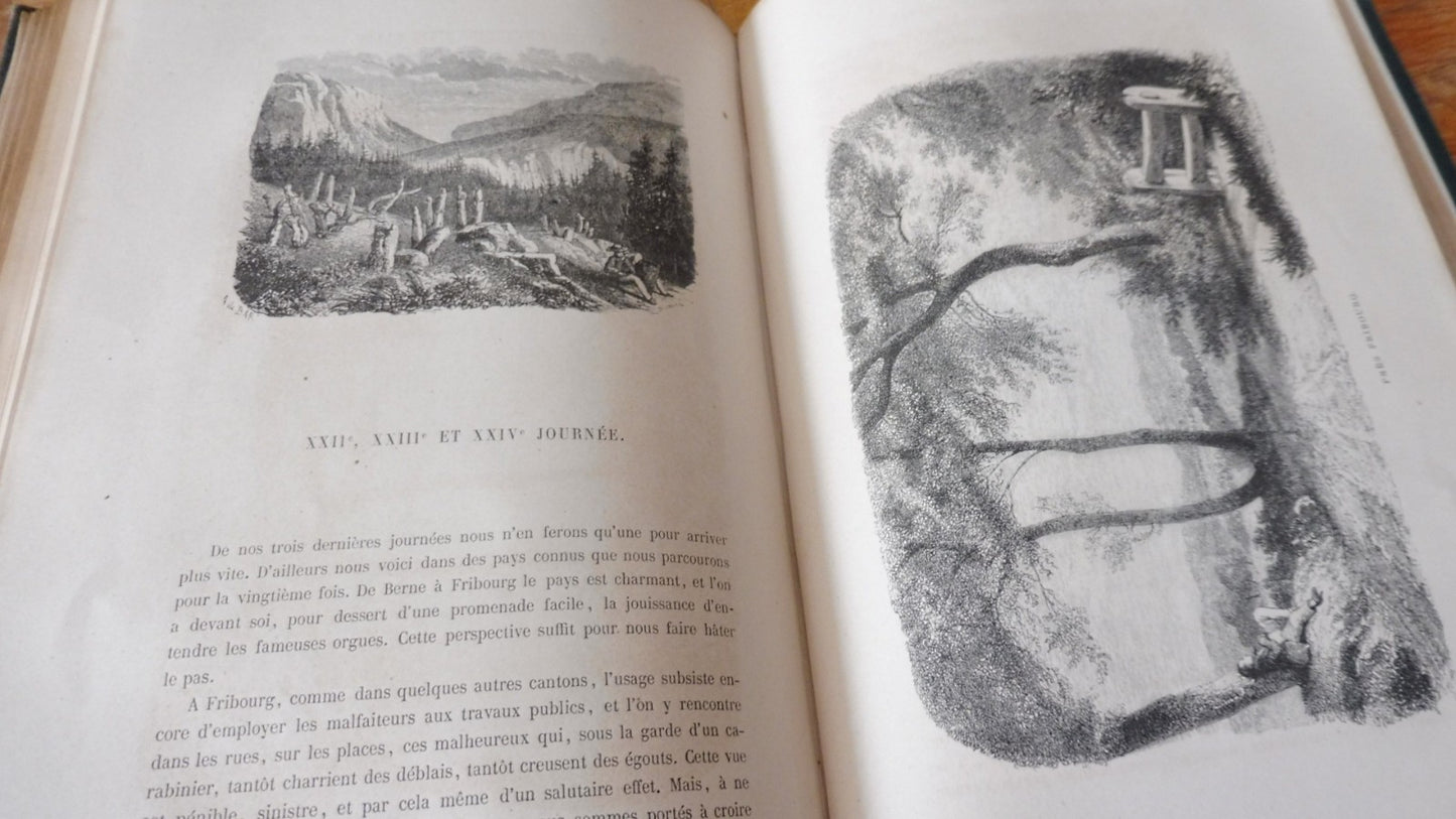 Nouveaux voyages en zigzag (Töpffer) 1864 illus. Calame, Girardet...
