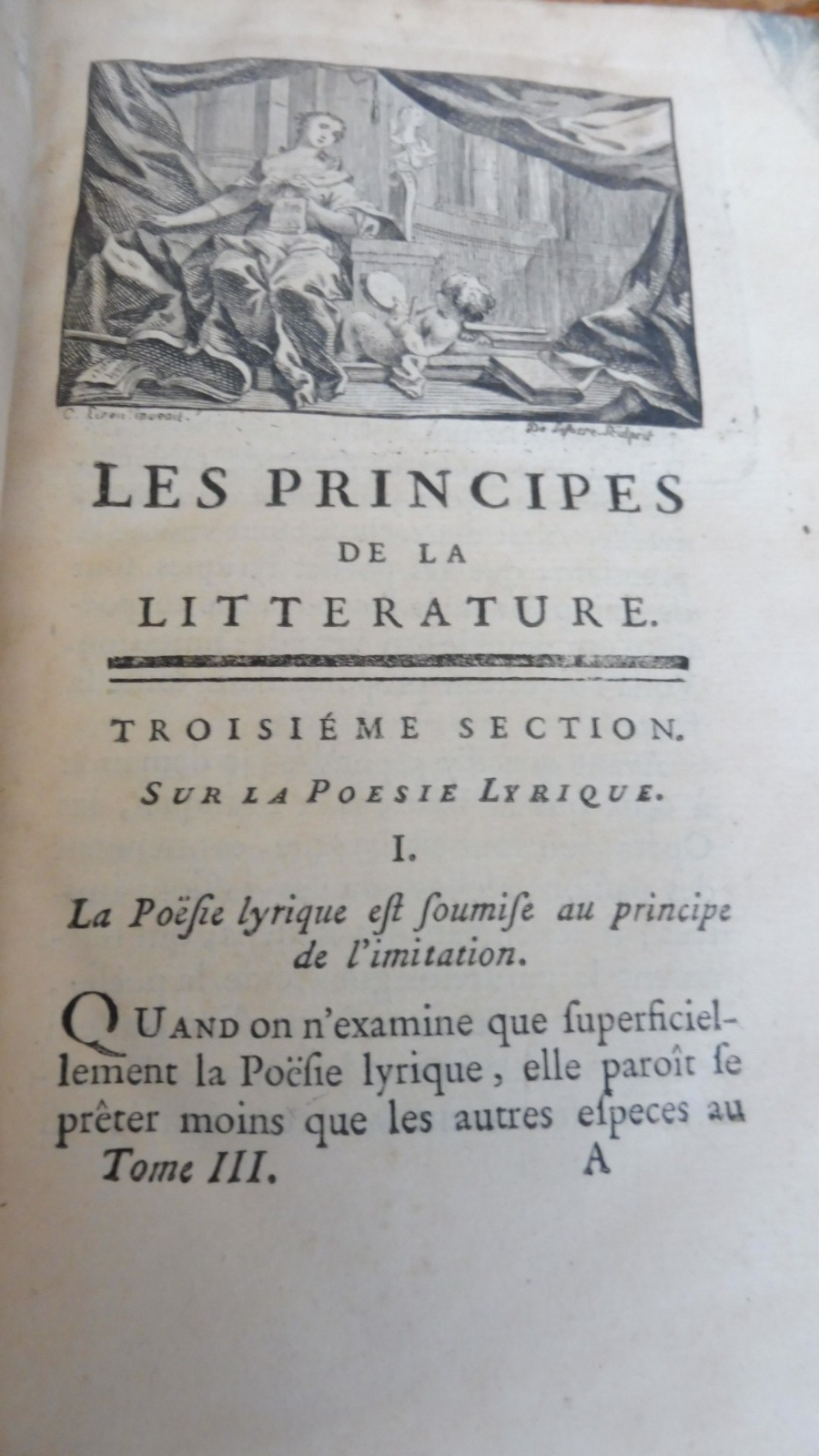 Cours de belles-lettres ou principes de la littérature (Ch. Batteux) 1753 4/4