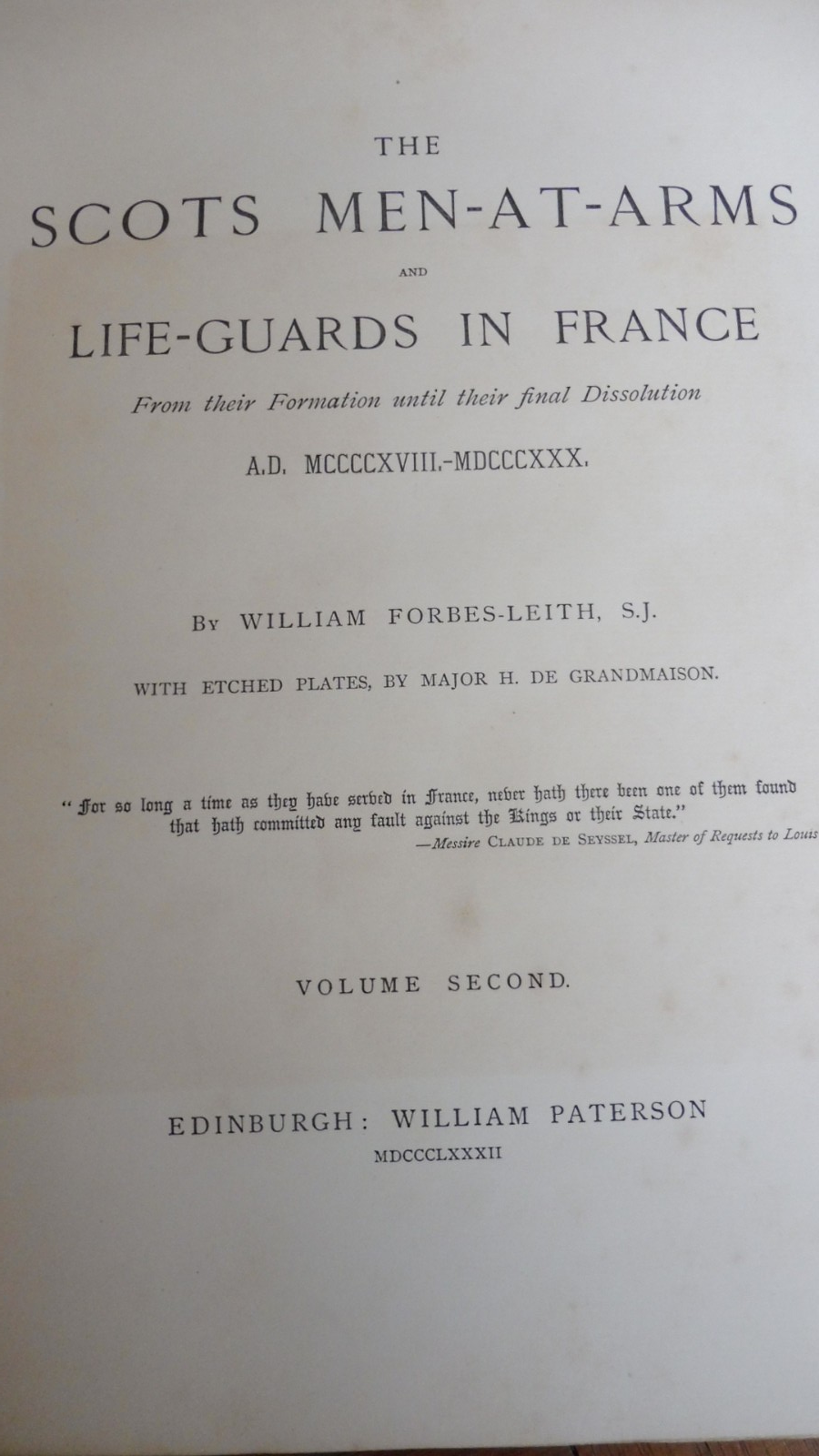 The Scots guards in France (W. Forbes-Leith) 1882 2/2