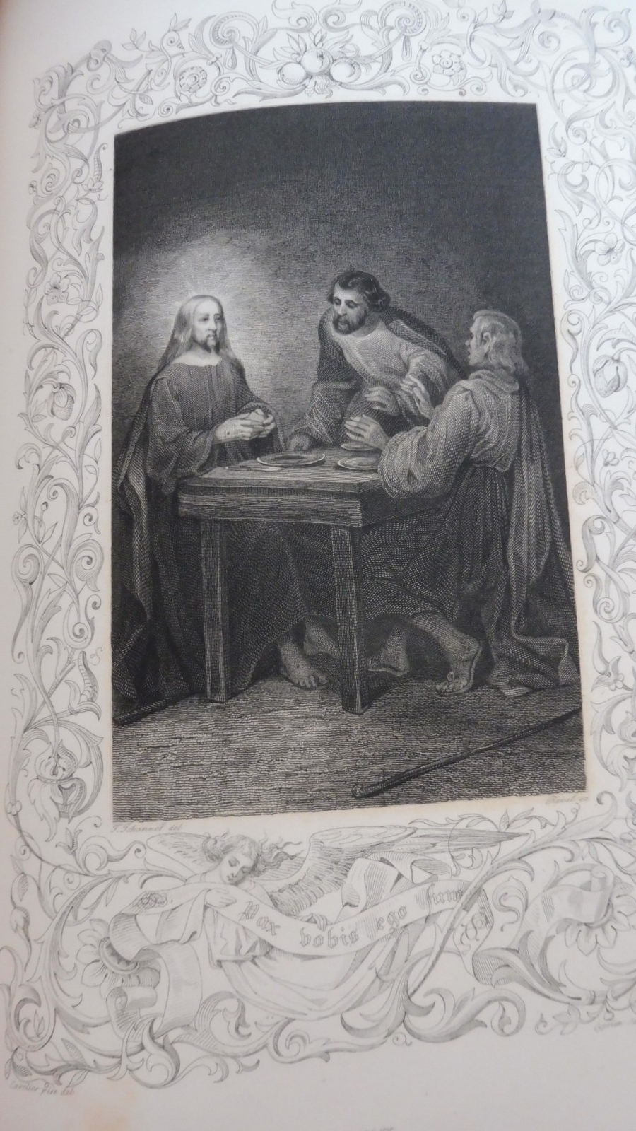 Les Saints Evangiles 1836 2 t. en 1 vol. COMPLET illus. Johannot RELIURE SIMIER