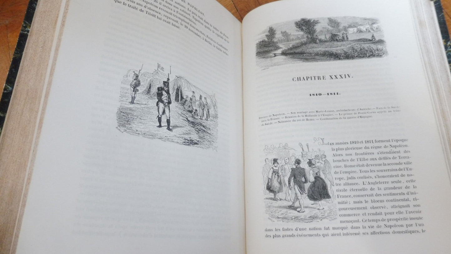 Histoire de Napoléon (Norvins) 1839 illus. Raffet RELIURE SIGNEE