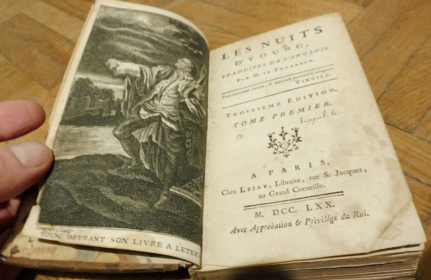 Les Nuits d'Young (Edward Young) 1770 vol.1