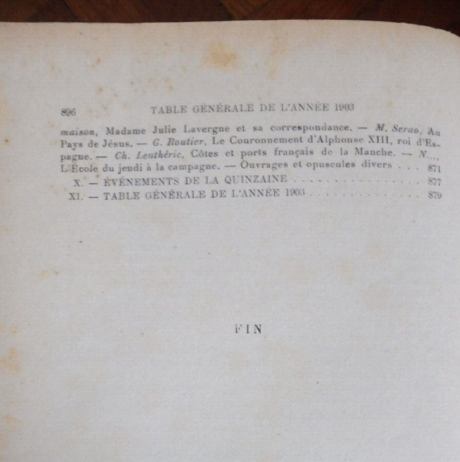 Etudes des jésuites octobre, novembre, décembre 1903