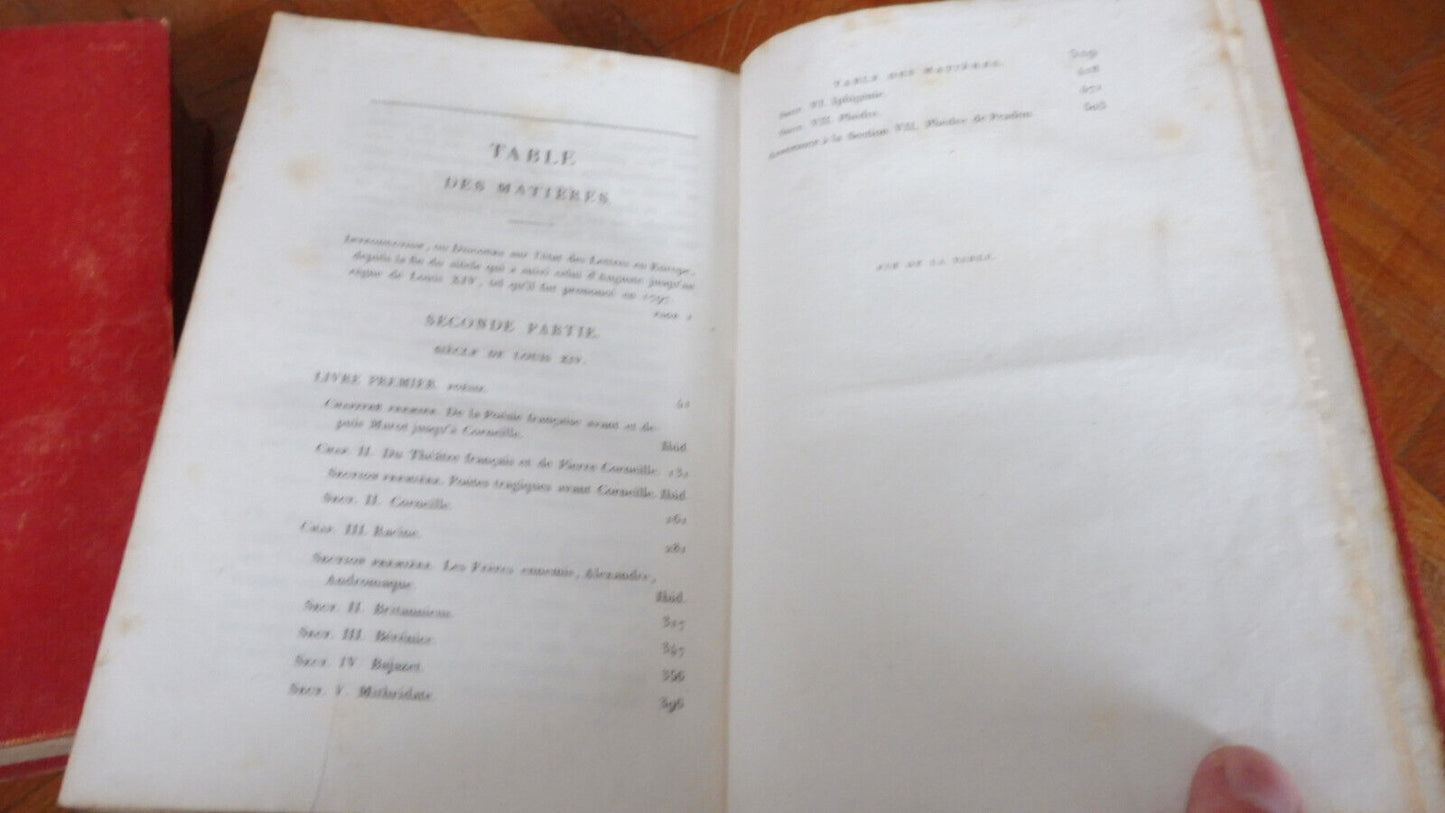 Cours de littérature ancienne et moderne (La Harpe) 1827 10 vol.