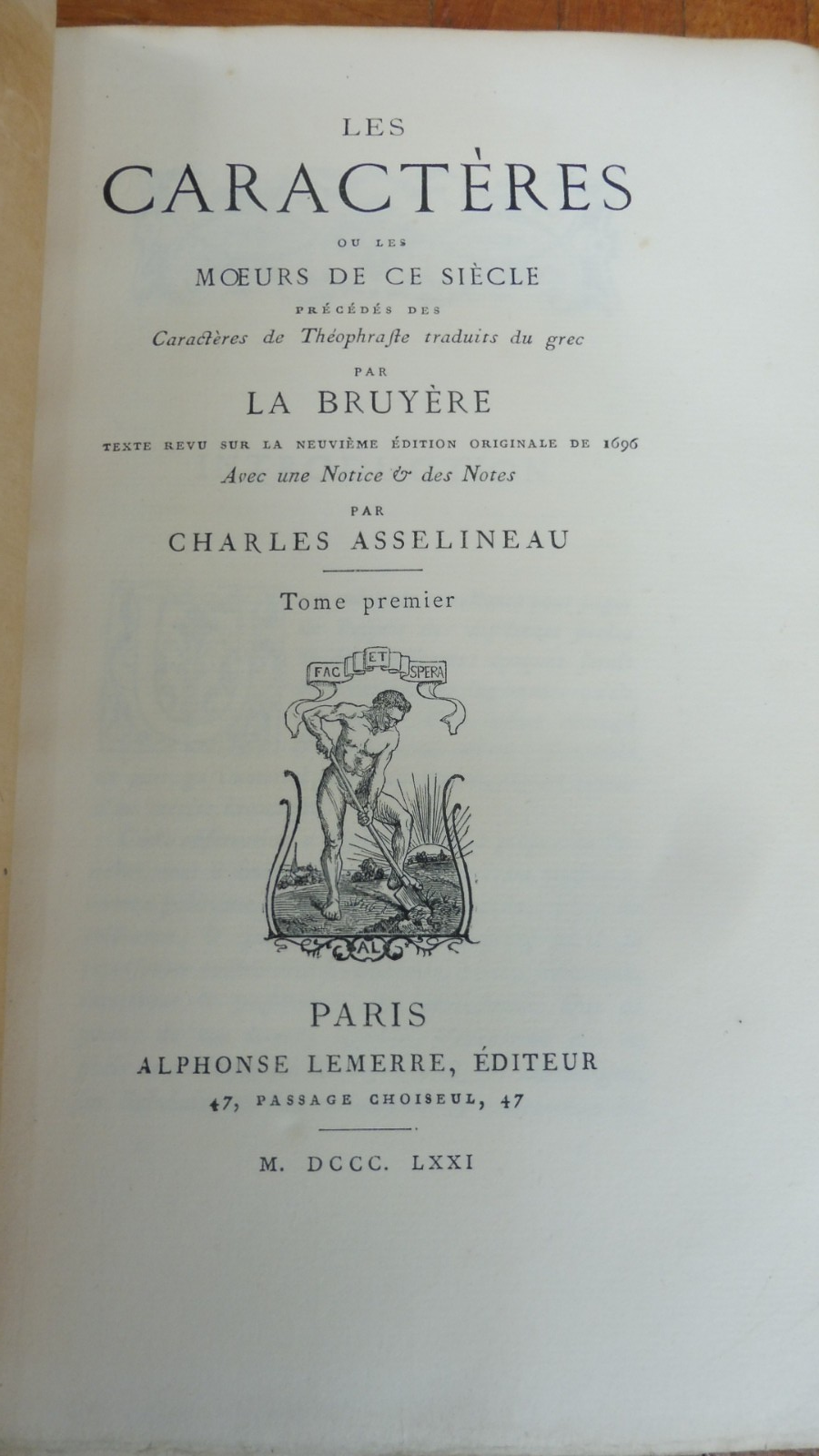 Les Caractères et les mœurs de ce siècle (La Bruyère) 1871 2/2