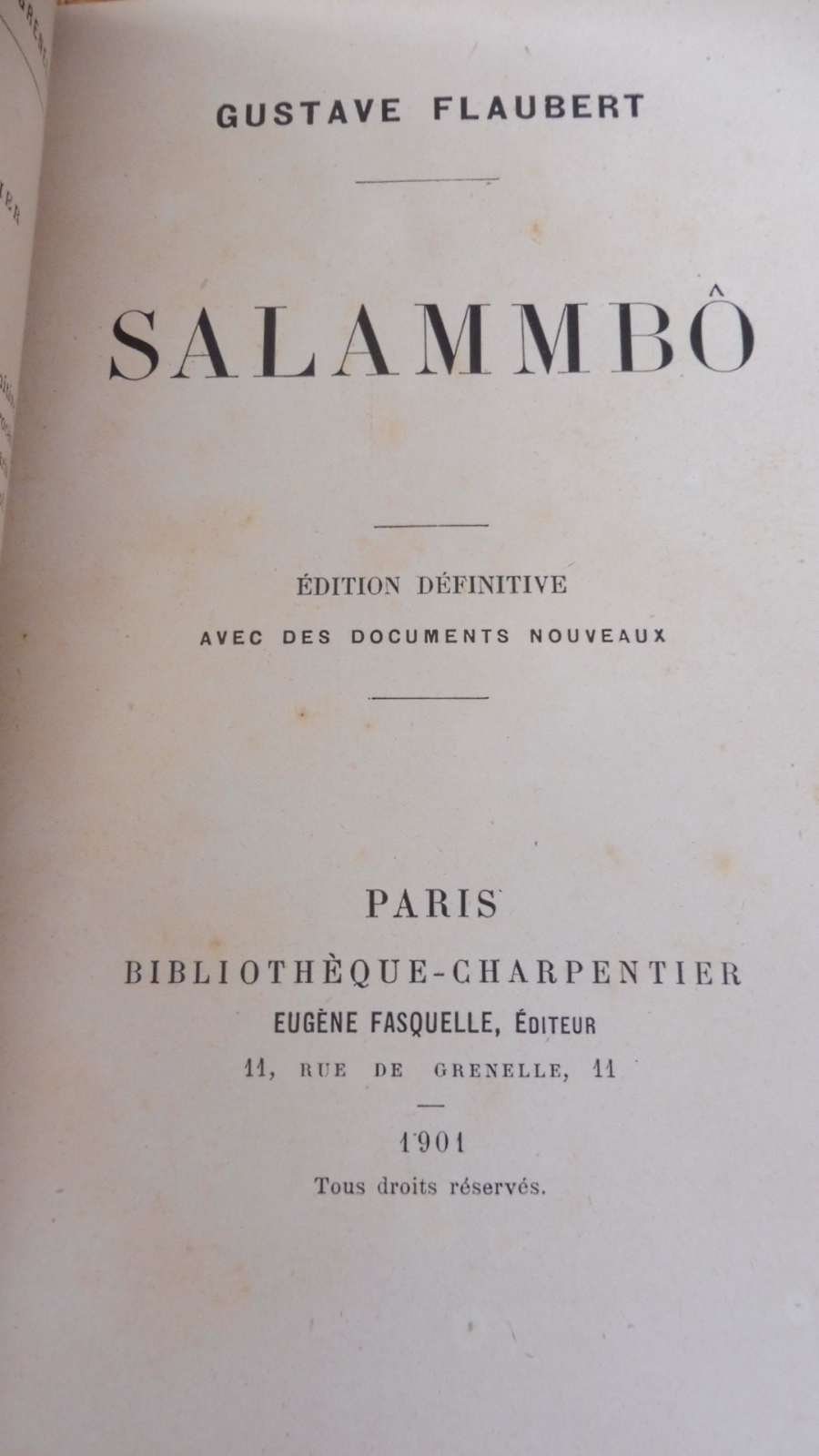 Salammbô (Flaubert) 1901