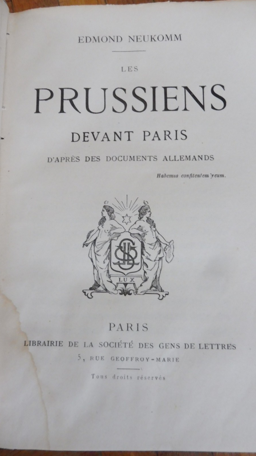 Les Prussiens devant Paris (Edmond Neukomm) s.d.