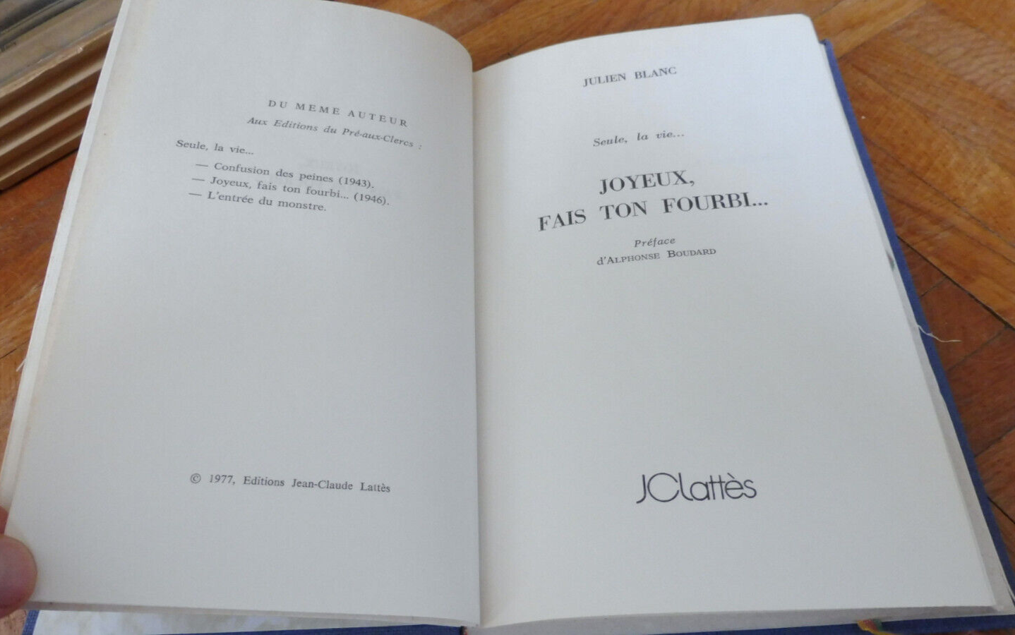 Joyeux, fais ton fourbi (Julien Blanc) 1977