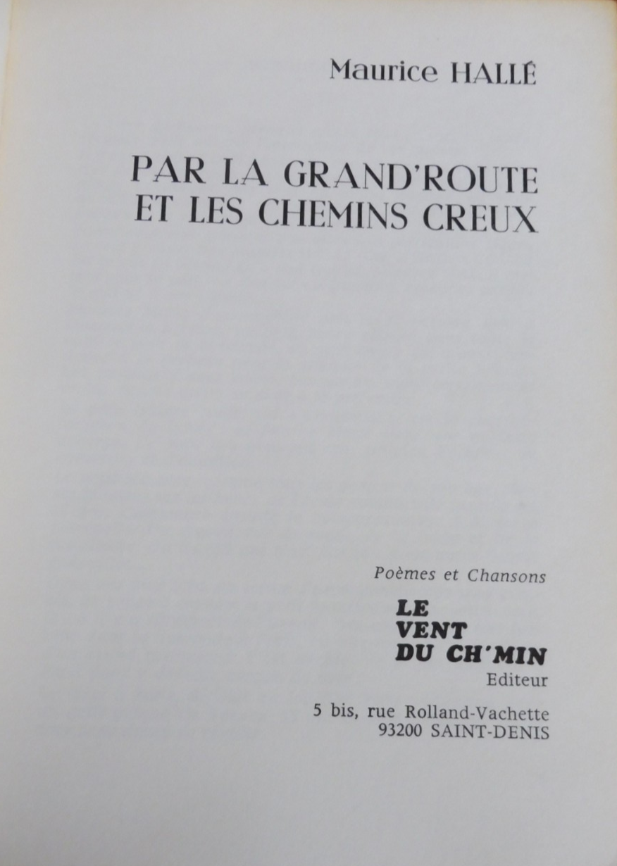 Par la grand'route et les chemin creux (Maurice Hallé) 1978 BEAUCE