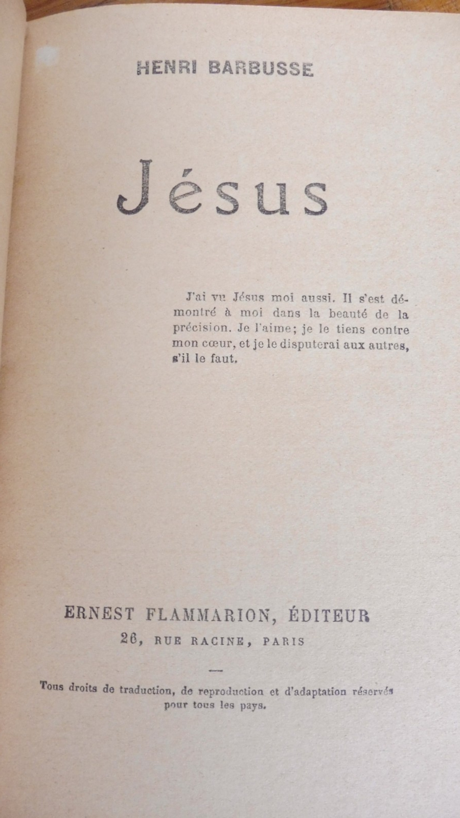 Jésus (Henri Barbusse) 1927