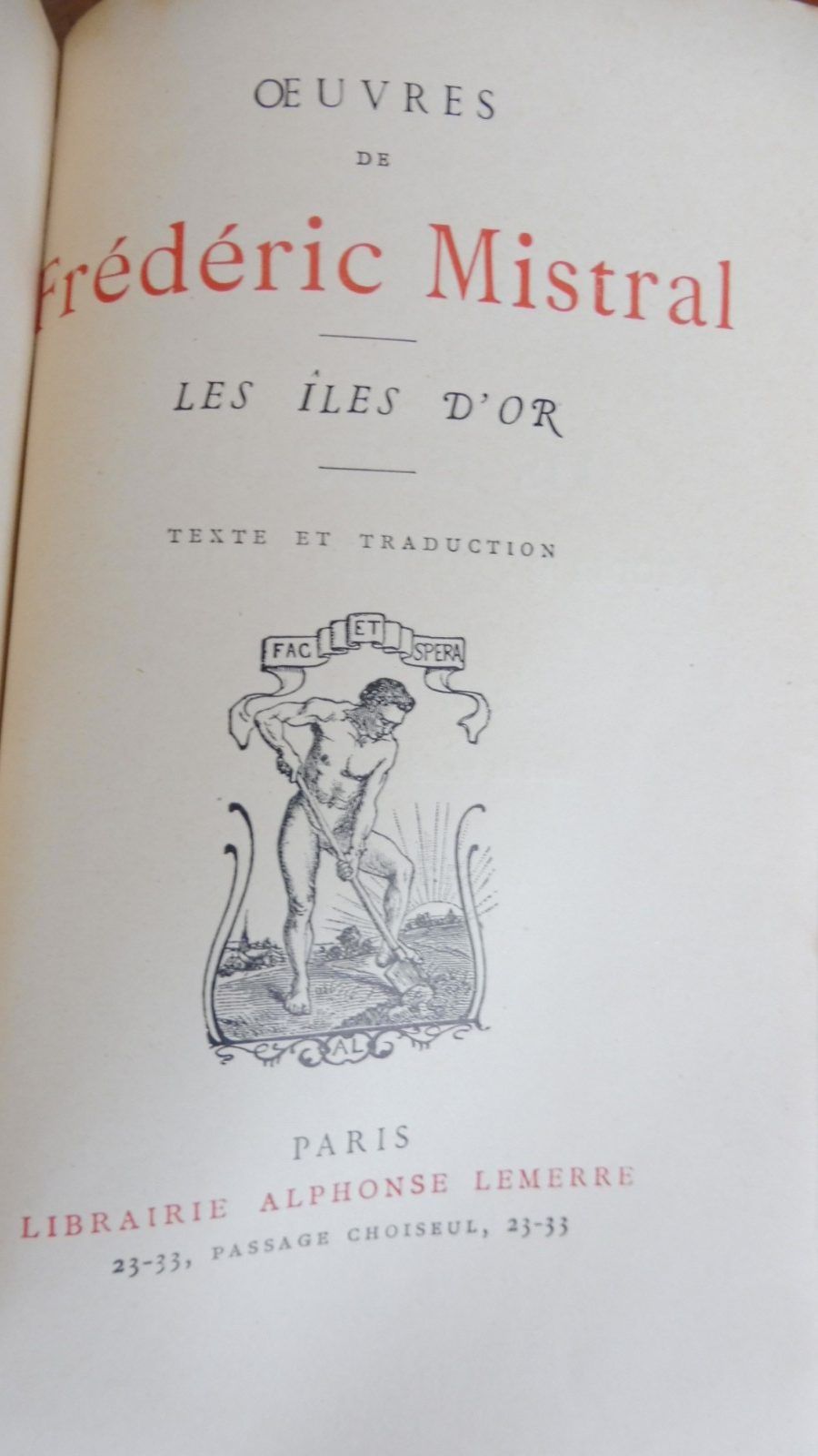 Les Iles d'or (Frédéric Mistral) s.d.