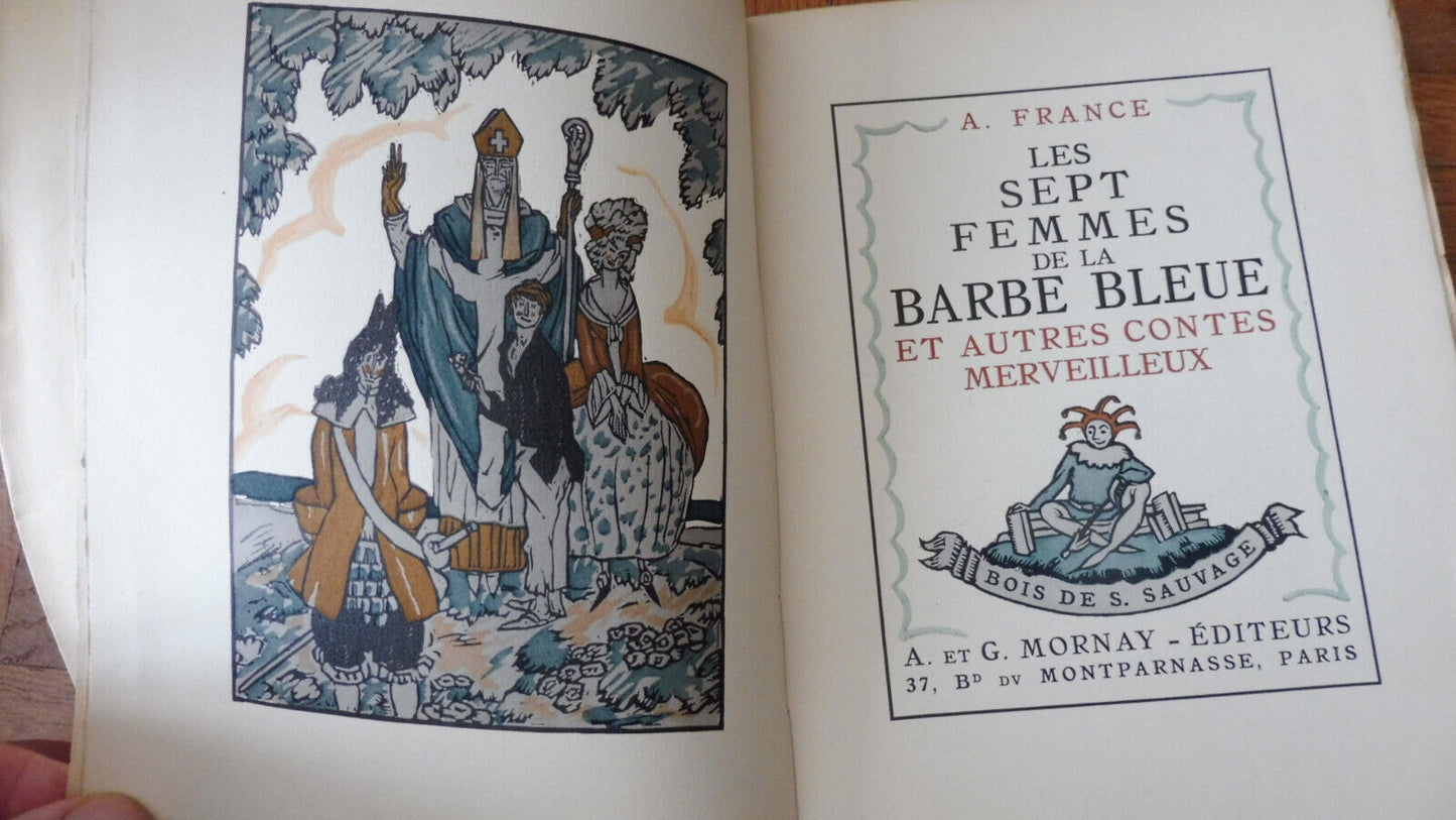 Les Sept femmes de La Barbe Bleue (Anatole France) 1925 illus. Sauvage VELIN