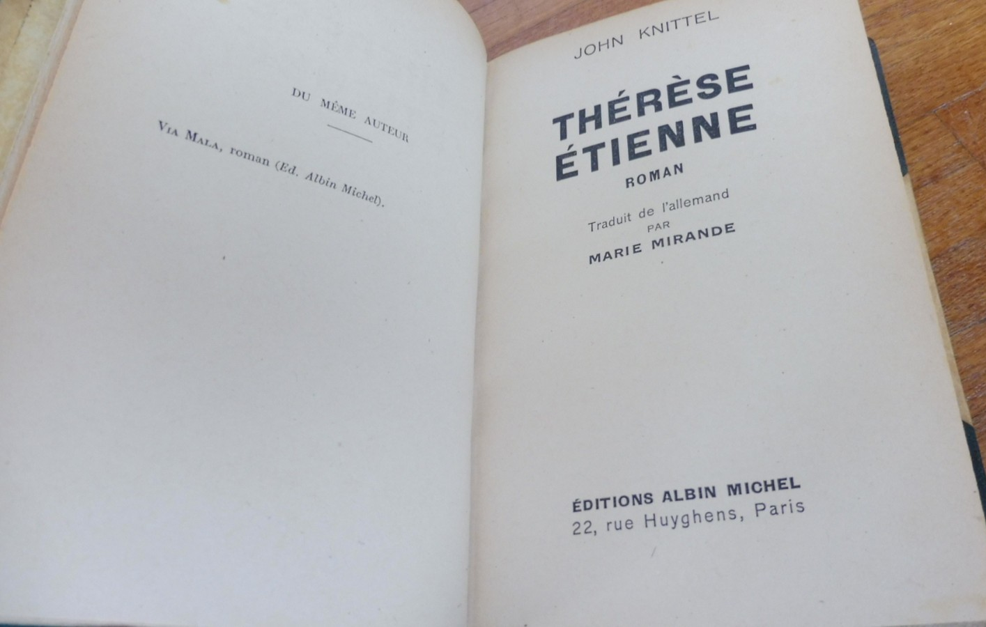 Thérèse Etienne (J. Knittel) 1943