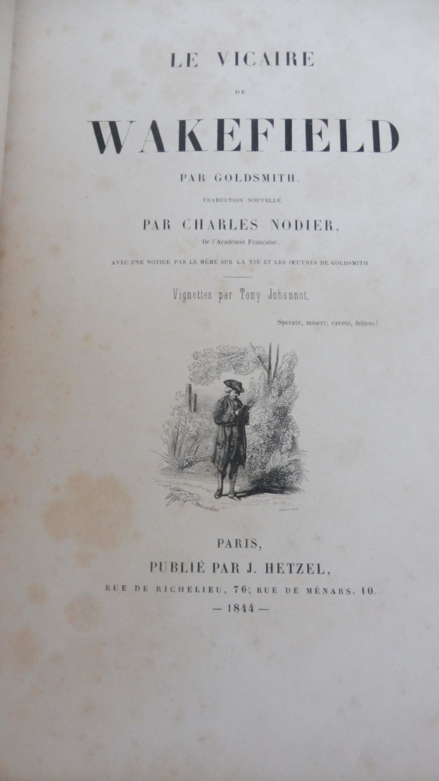 Le Vicaire de Wakefiled (Goldsmith) 1844 illus. Johannot