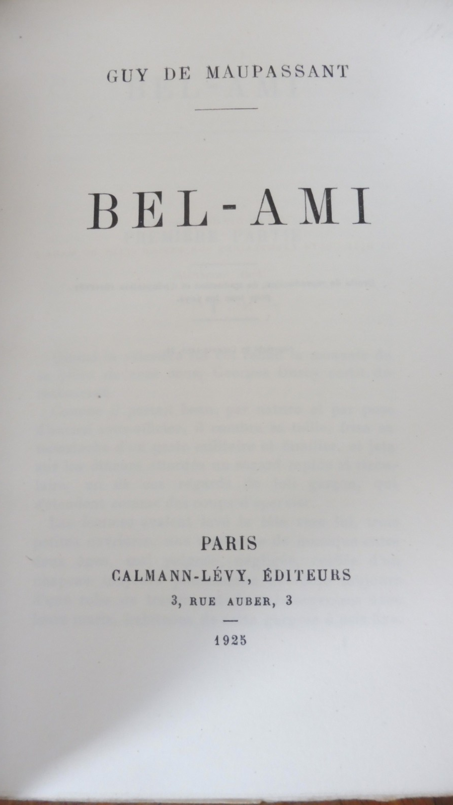 Pierre et Jean (Maupassant) 1926 VELIN