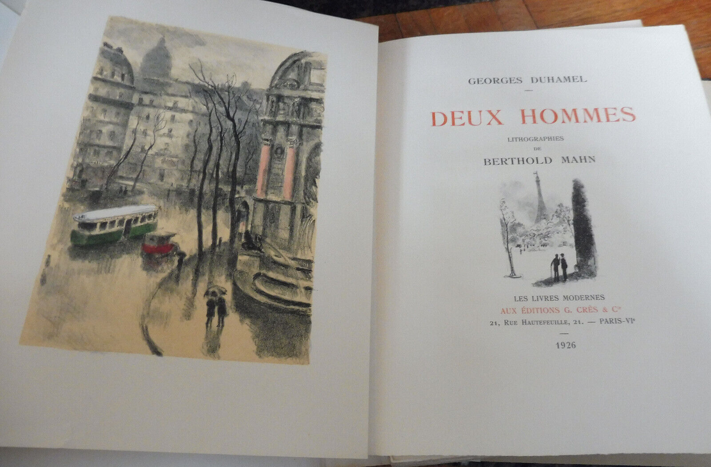 Deux hommes (Duhamel) 1926 illus. Berthold Mann