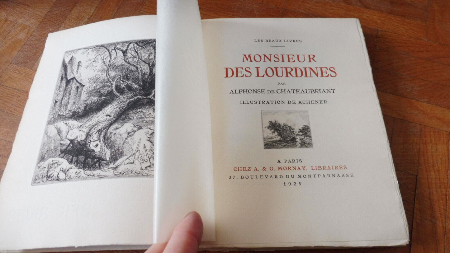 Monsieur de Lourdines (Alphonse de Chateaubriand) 1925 illus. Achener RIVES