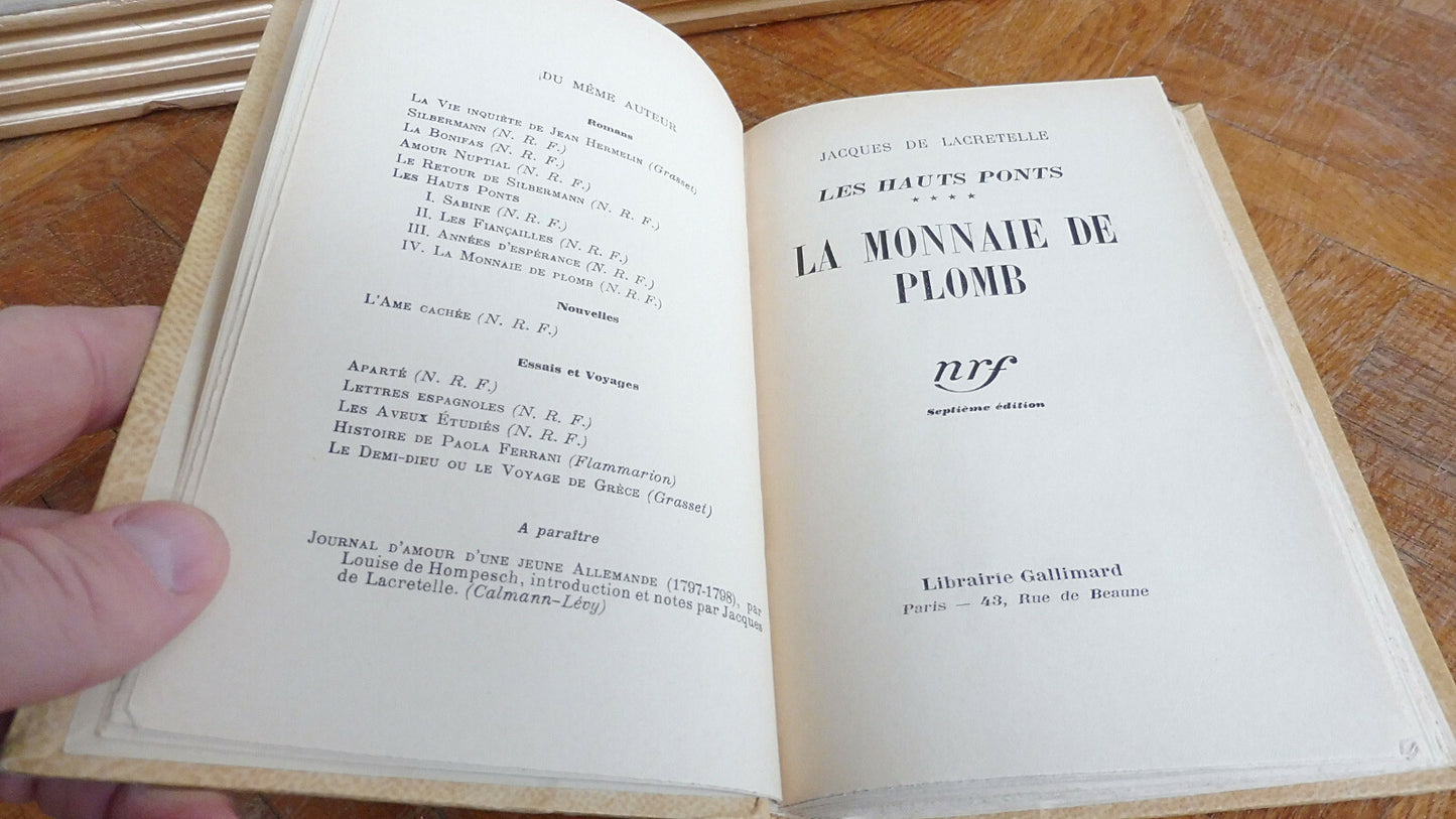La monnaie de plomb (Jacques de Lacretelle) s.d.