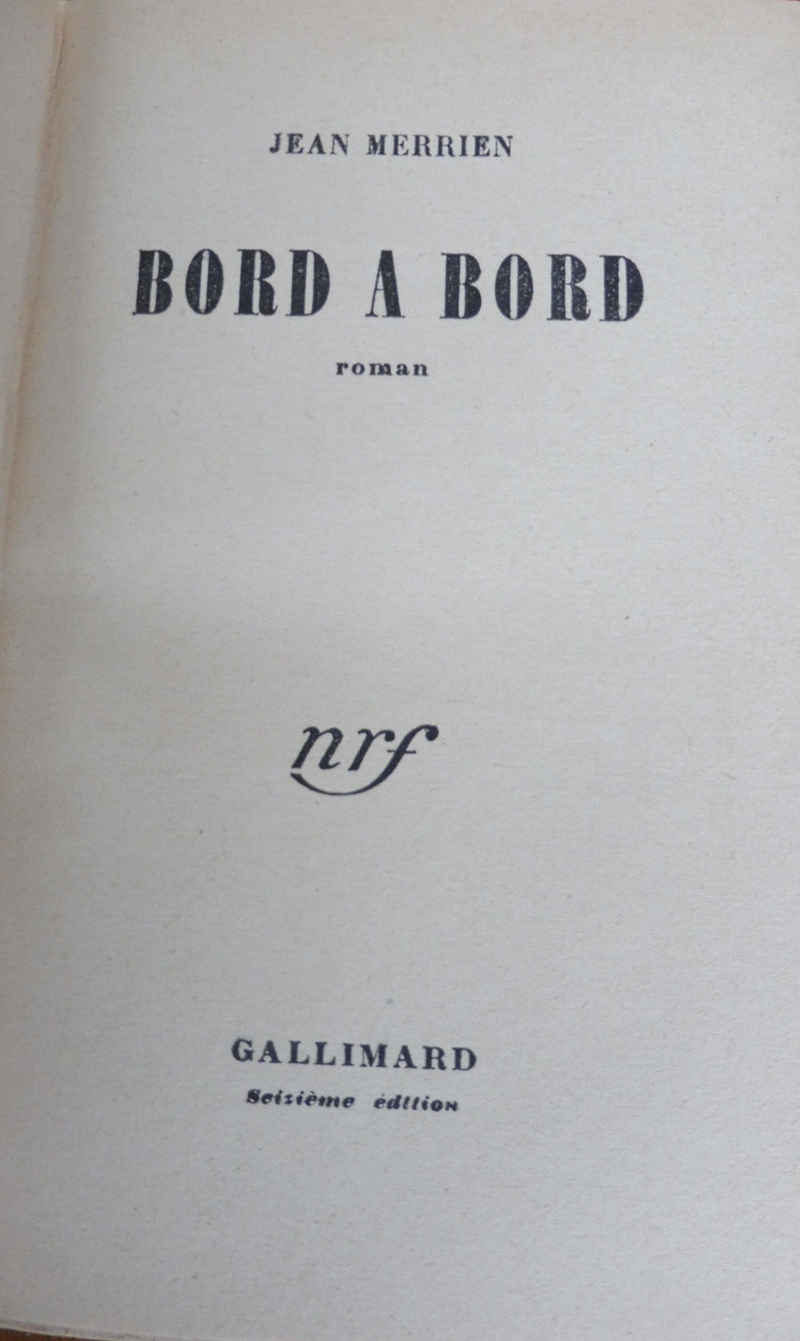 Bord à bord (Jean Merrien) 1944