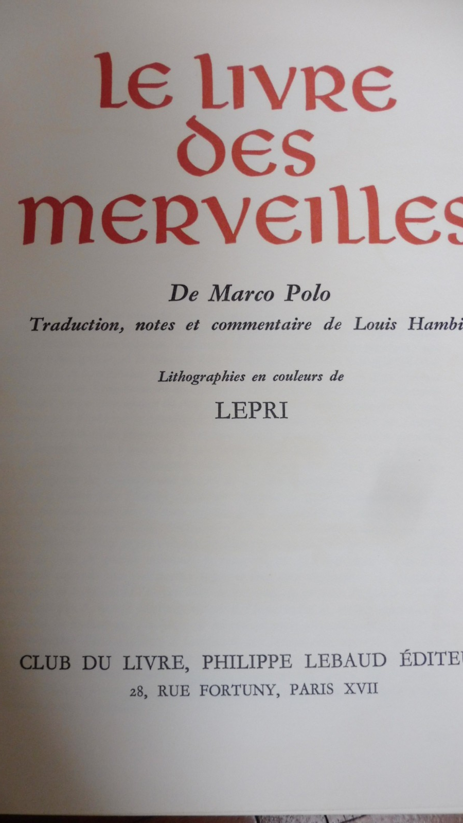 Le Livre des merveilles (Marco Polo) 1977 illus. Lepri