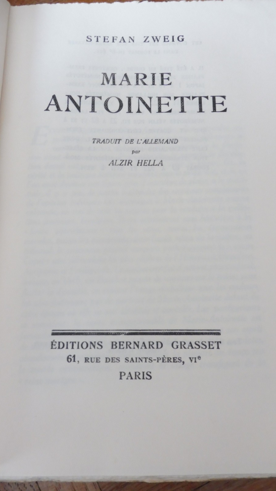 Marie-Antoinette (Stefan Zweig) 1934
