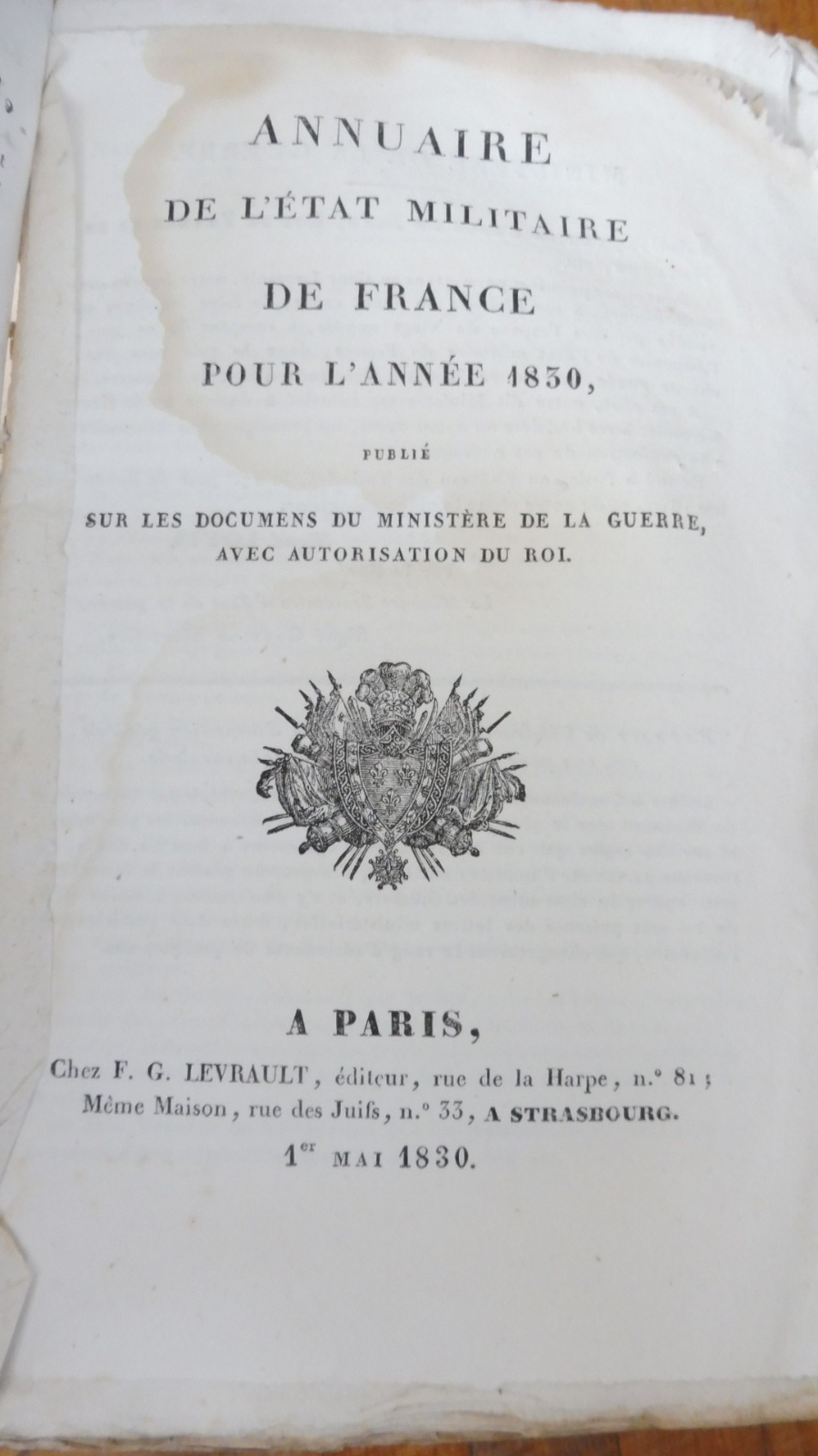 Annuaire militaire 1830