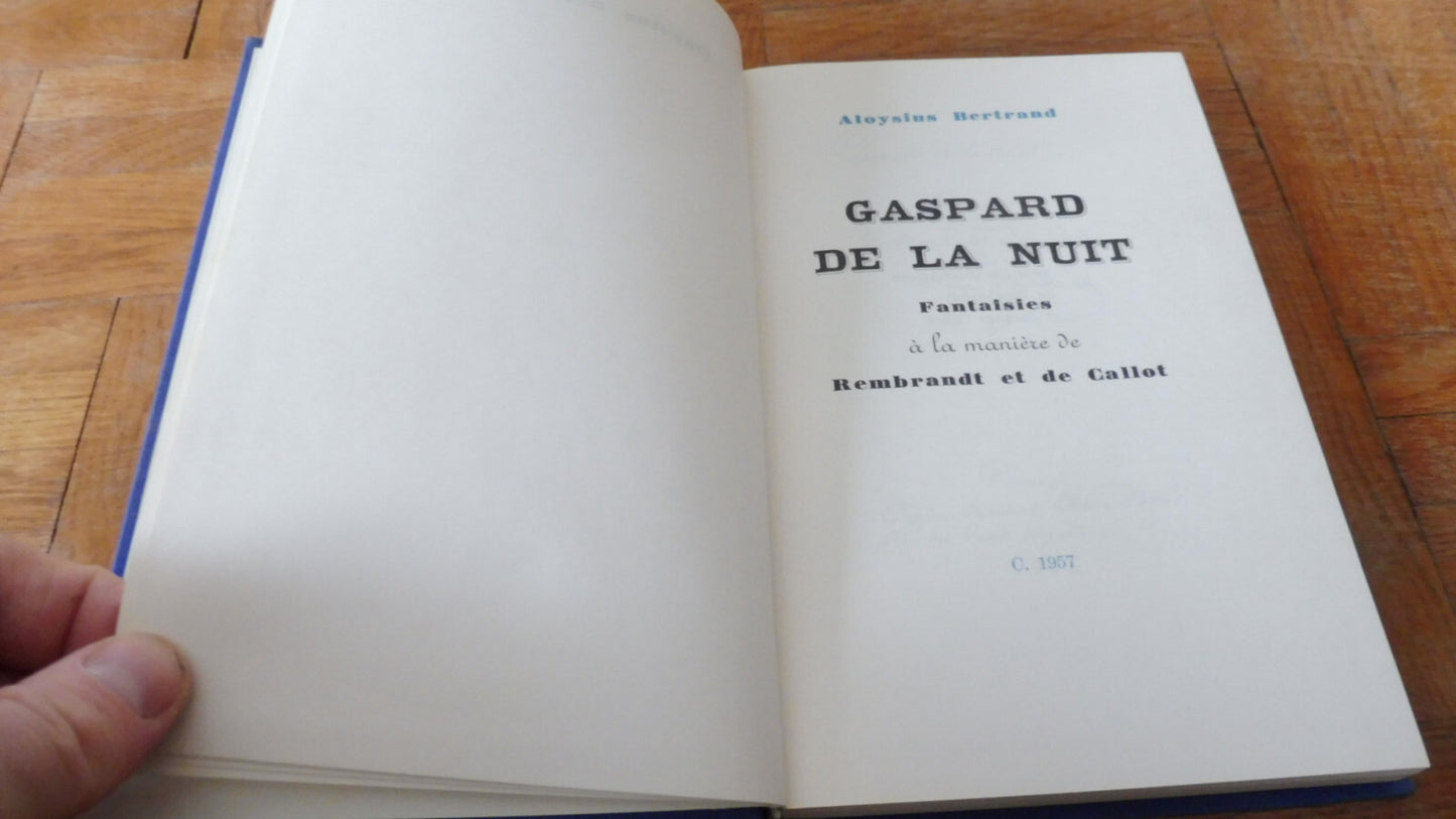 Gaspard de la nuit (Aloysius Bertrand) 1957