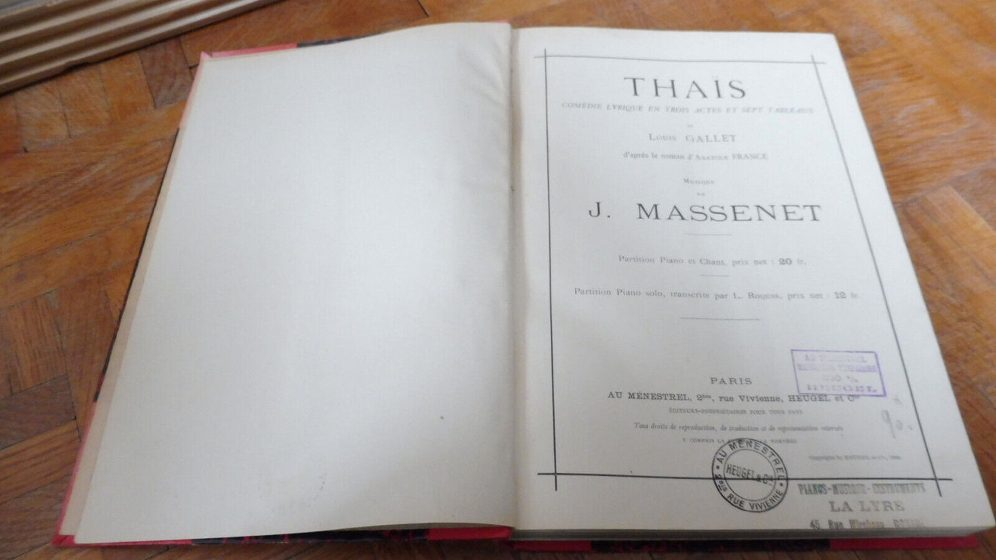 Galathée (Victor Massé) s.d. PARTITION