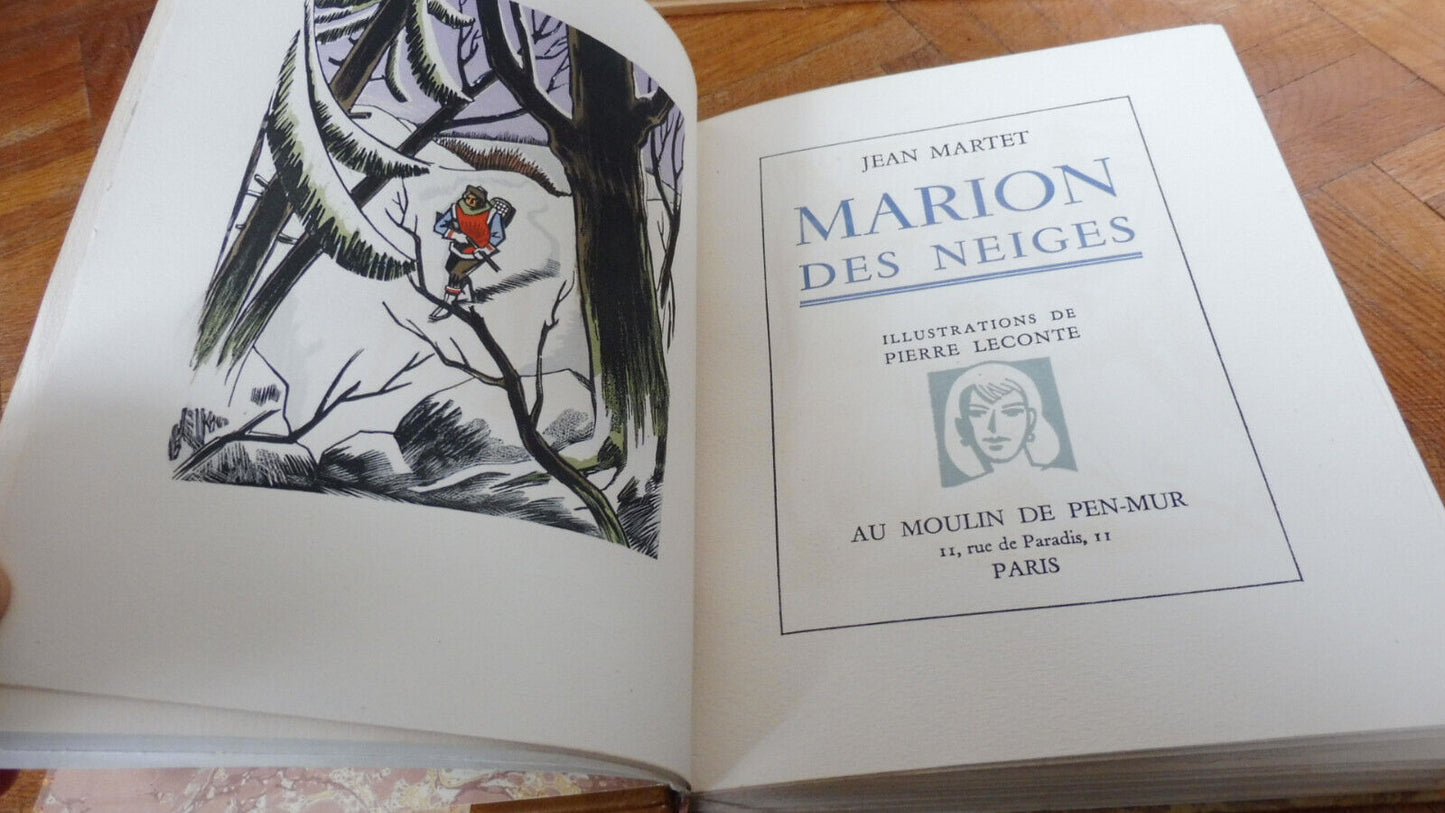 Marion des neiges (Jean Martet) 1946 illus. Leconte NUMEROTE
