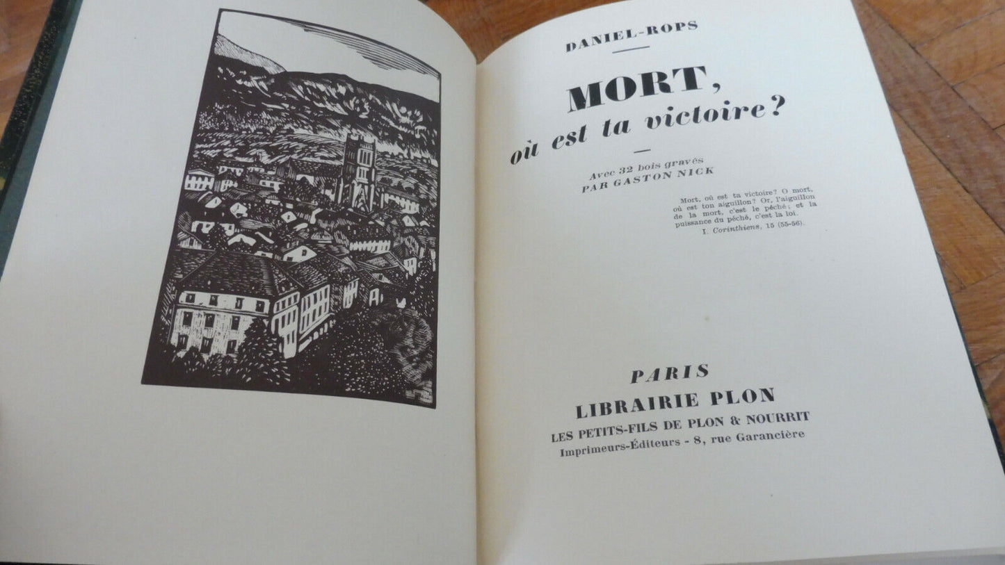 Mort, où est ta victoire ? (Daniel Rops) 1943 illus. Nick NUMEROTE