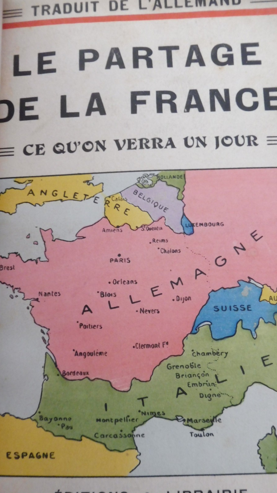 Le Partage de la France en l'an 19?? (Adolf Sommerfeld) 1942 PANGERMANISME