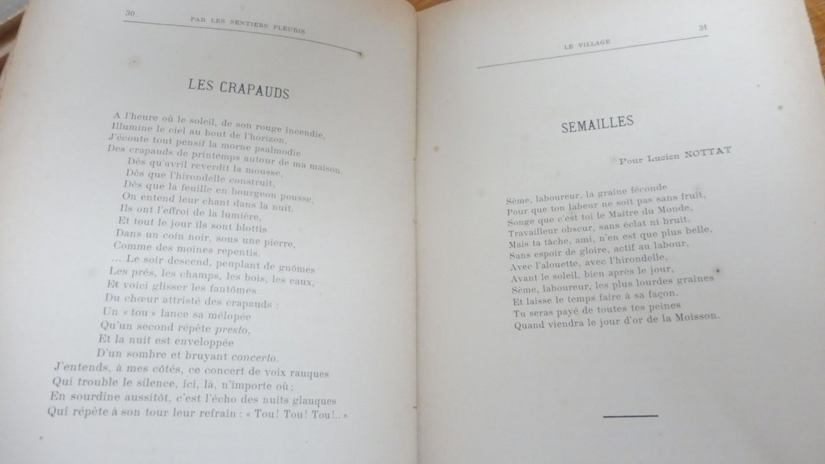 Par les sentiers fleuris. Poésies bourguignonnes (Louis Coiffier) s.d. ENVOI