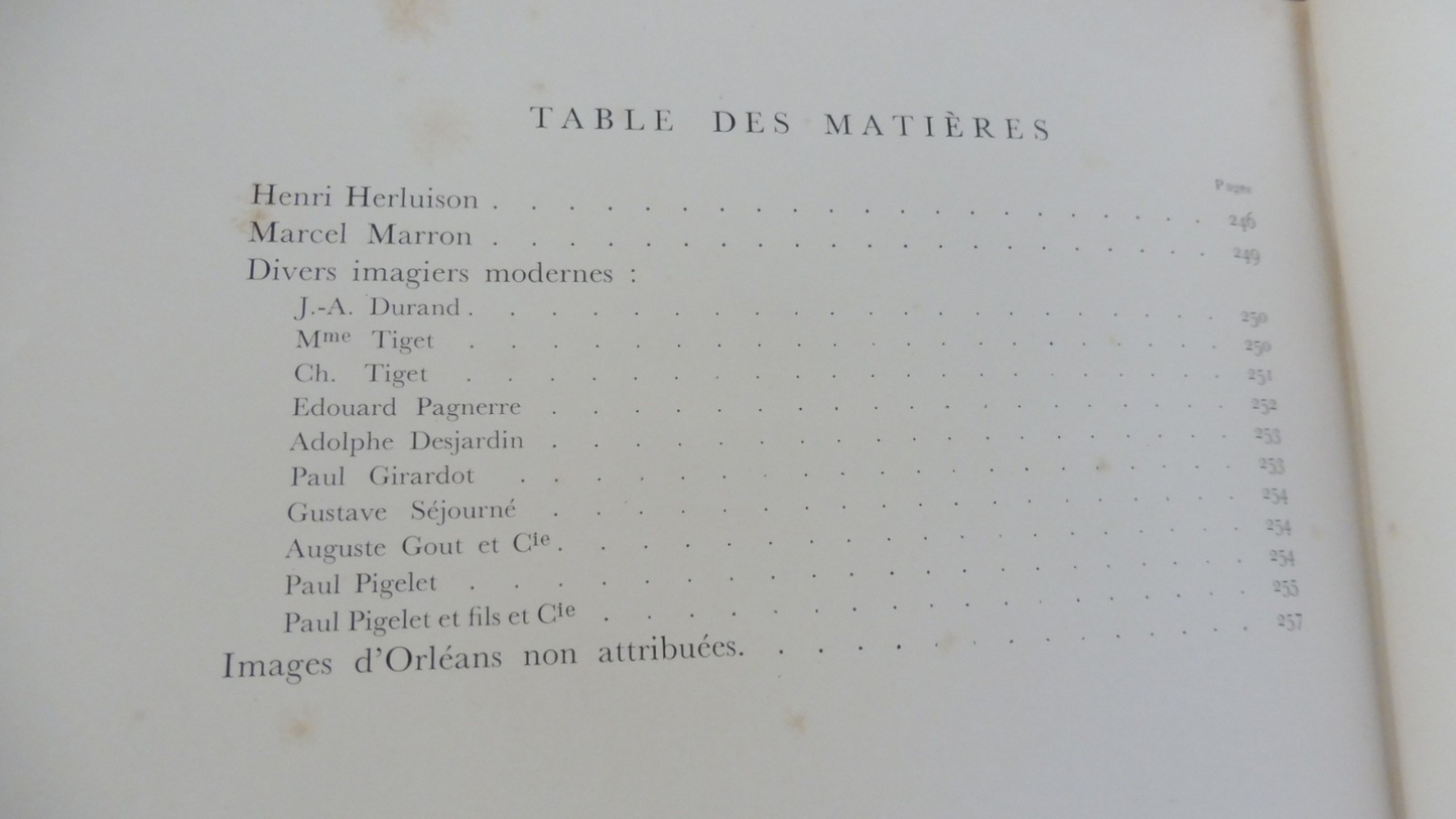L'Imagerie orléanaise (Auguste Martin) 1928 NUMEROTE
