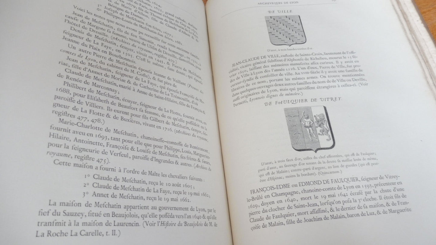 Recueil de docs. pour servir à l'histoire de l'ancien gouvernement de Lyon 1854