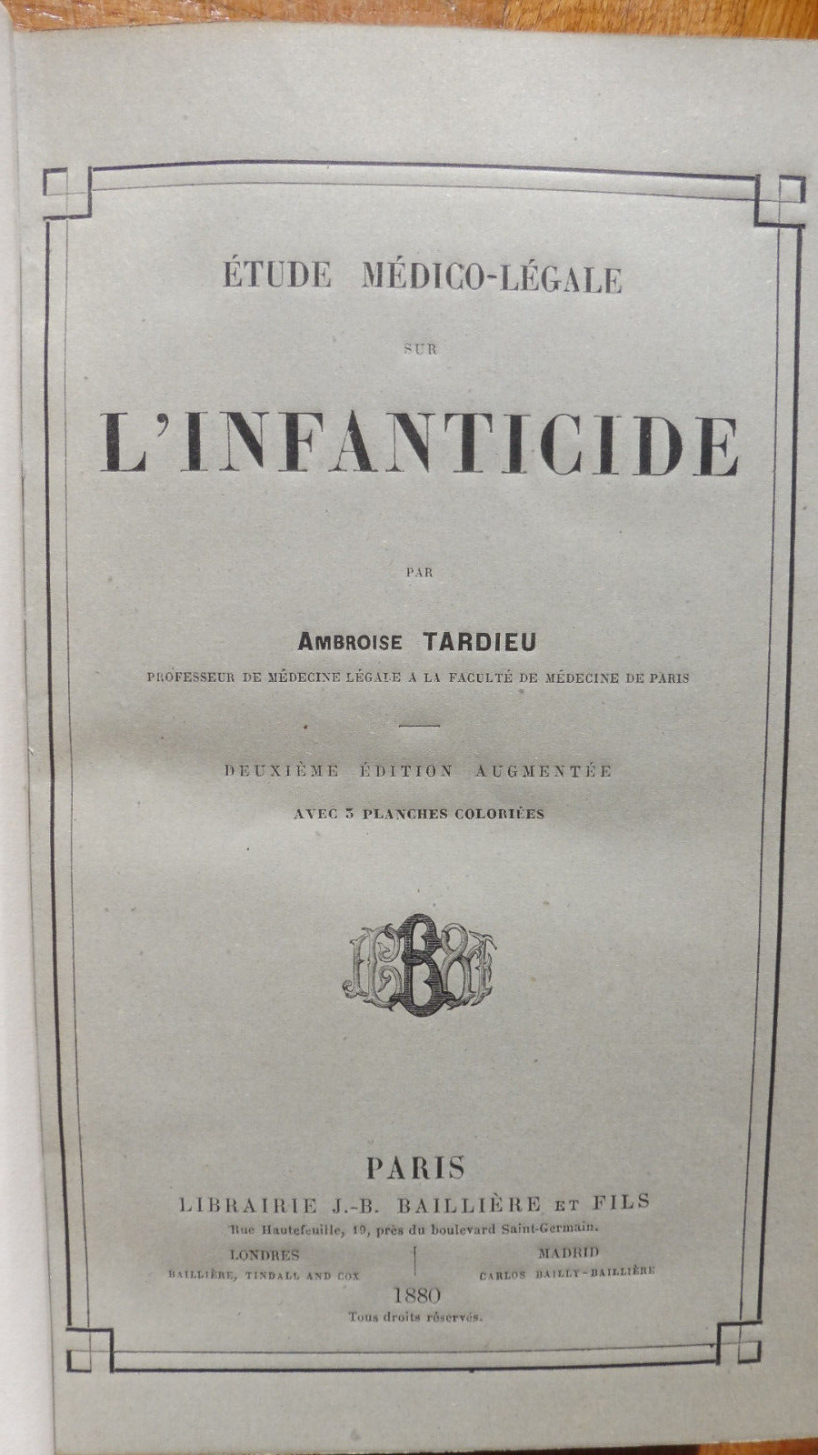 L'Infanticide (Ambroise Tardieu) 1880