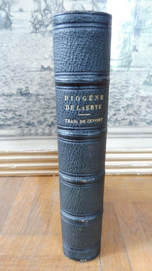 Diogène de Laerte (Ch. Zevort trad.) 1847 2 tomes en 1 vol. COMPLET