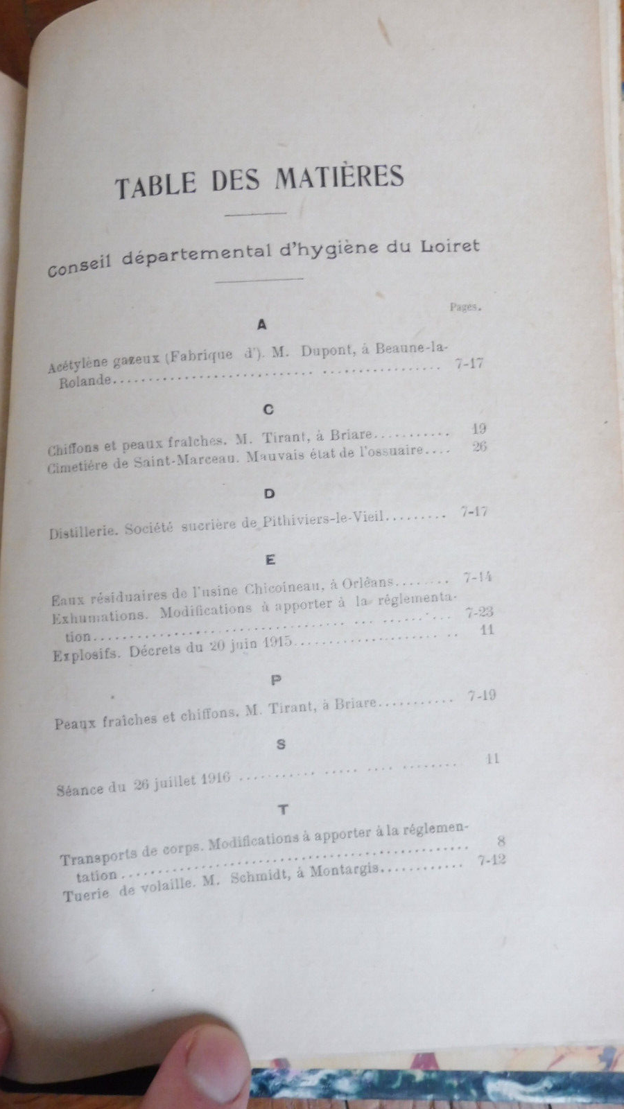 Rapport sur les travaux des Conseils d'Hygiène 1912-1916 (Bissauge) LOIRET