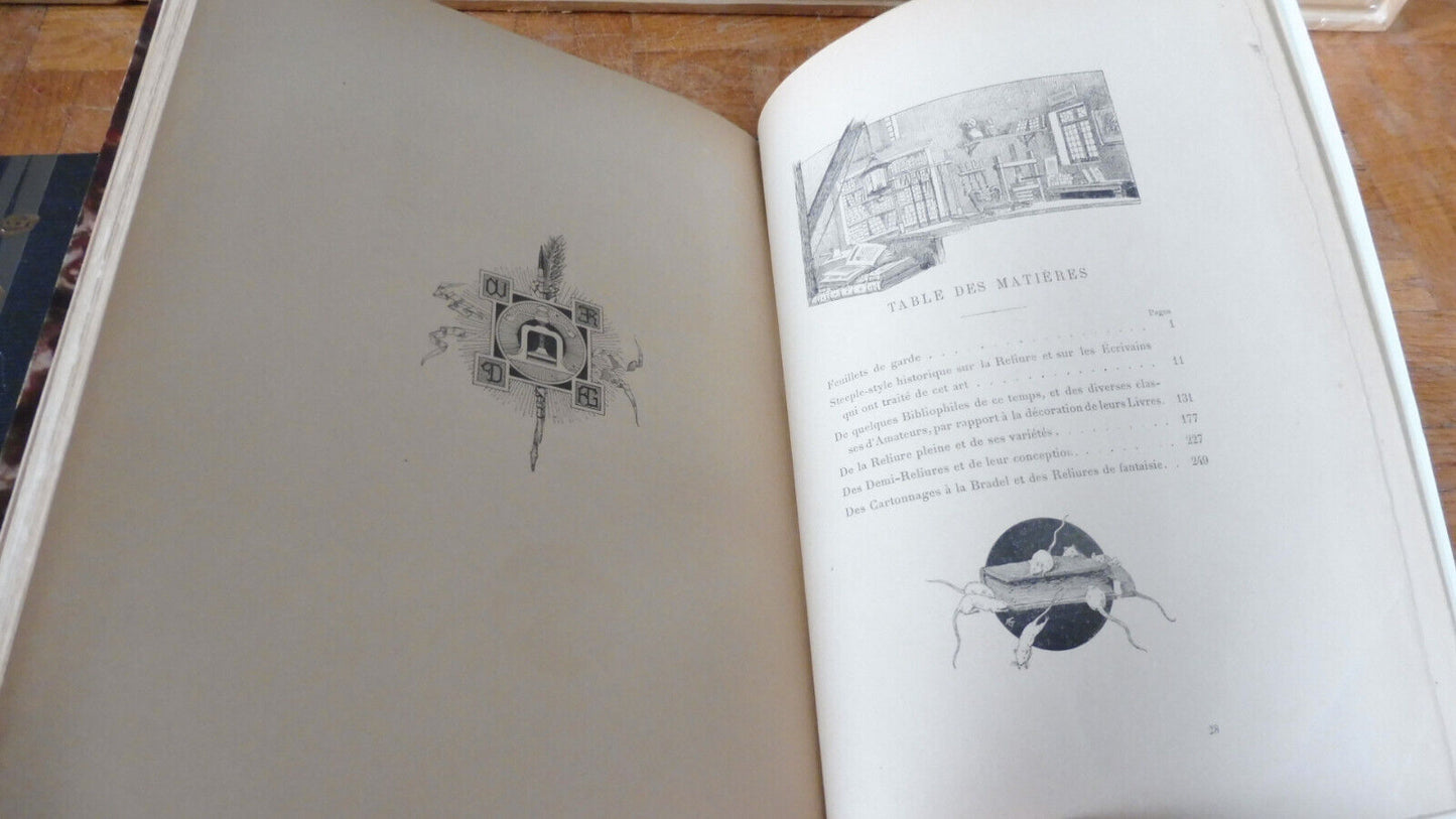 La Reliure moderne (Octave Uzanne) 1887 VELIN BIBLIOPHILIE