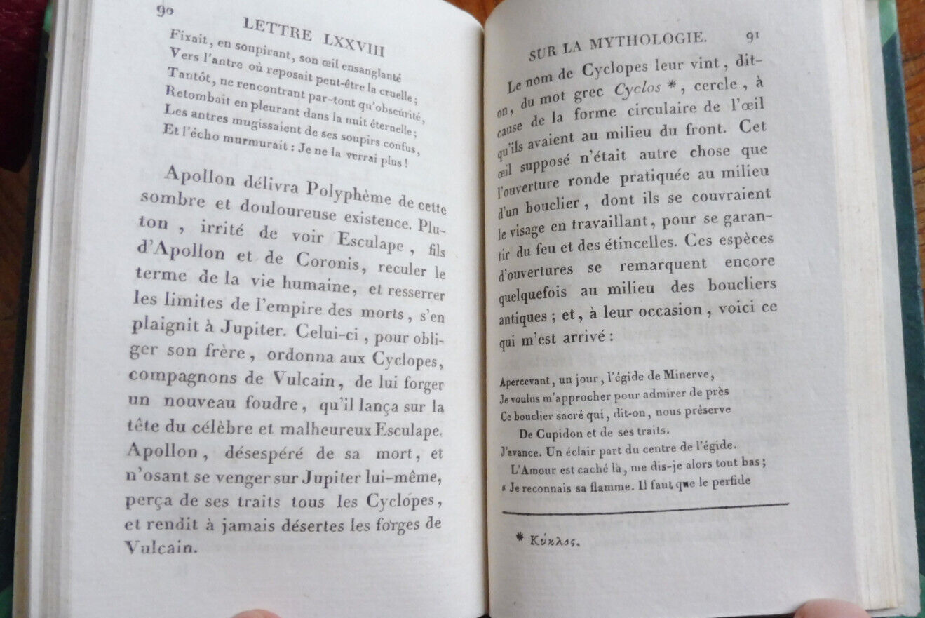 Lettres à Emilie sur la mythologie (Demoustier) 1817 3 vol.