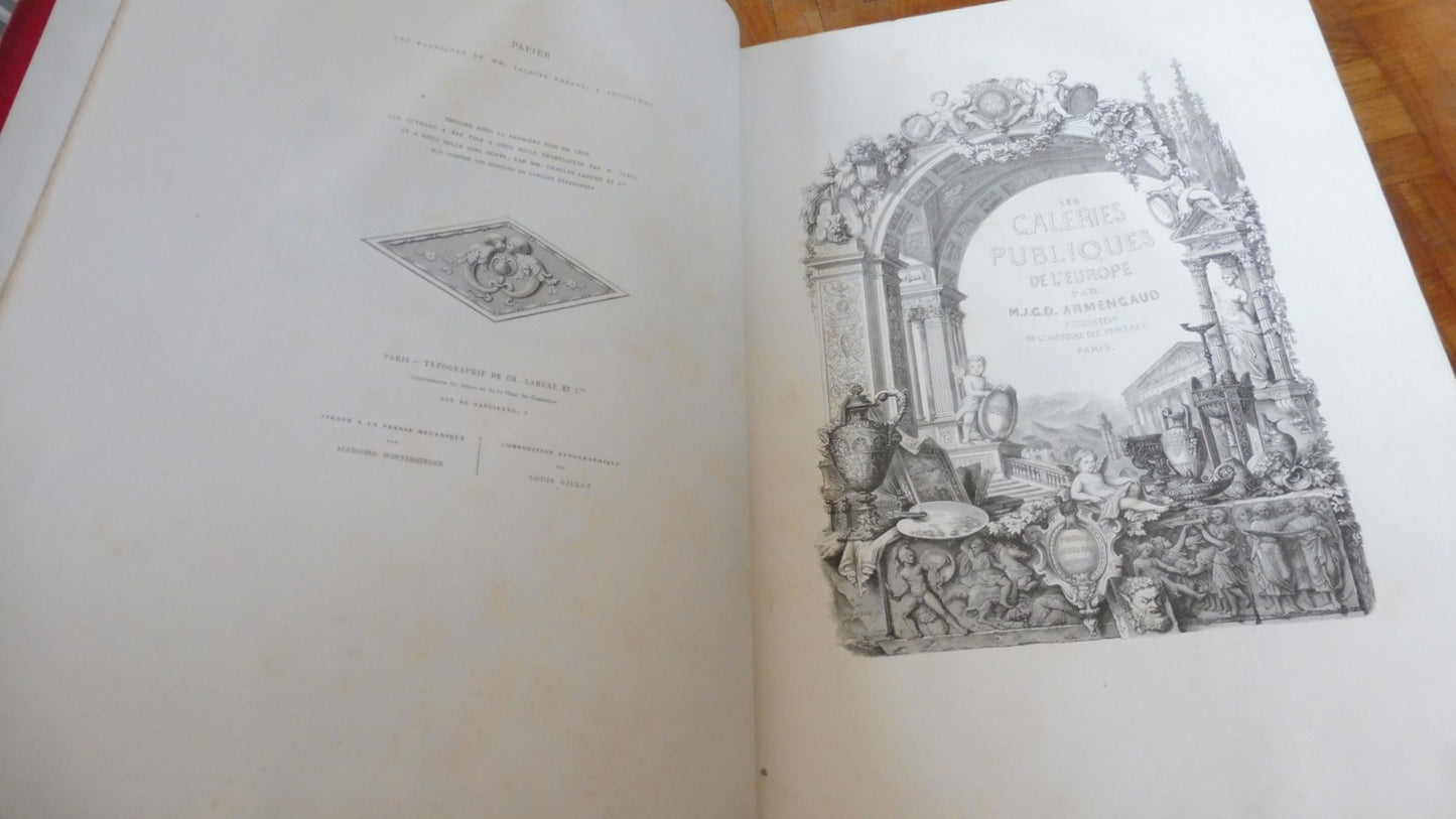 Les Galeries de l'Europe. Rome (Armengaud) 1859 IN FOLIO